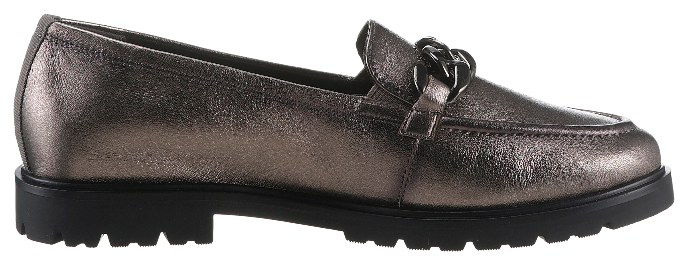 Tamaris Slipper, Loafer, Halbschuh, Schlupfschuh mit eleganter Zierkette