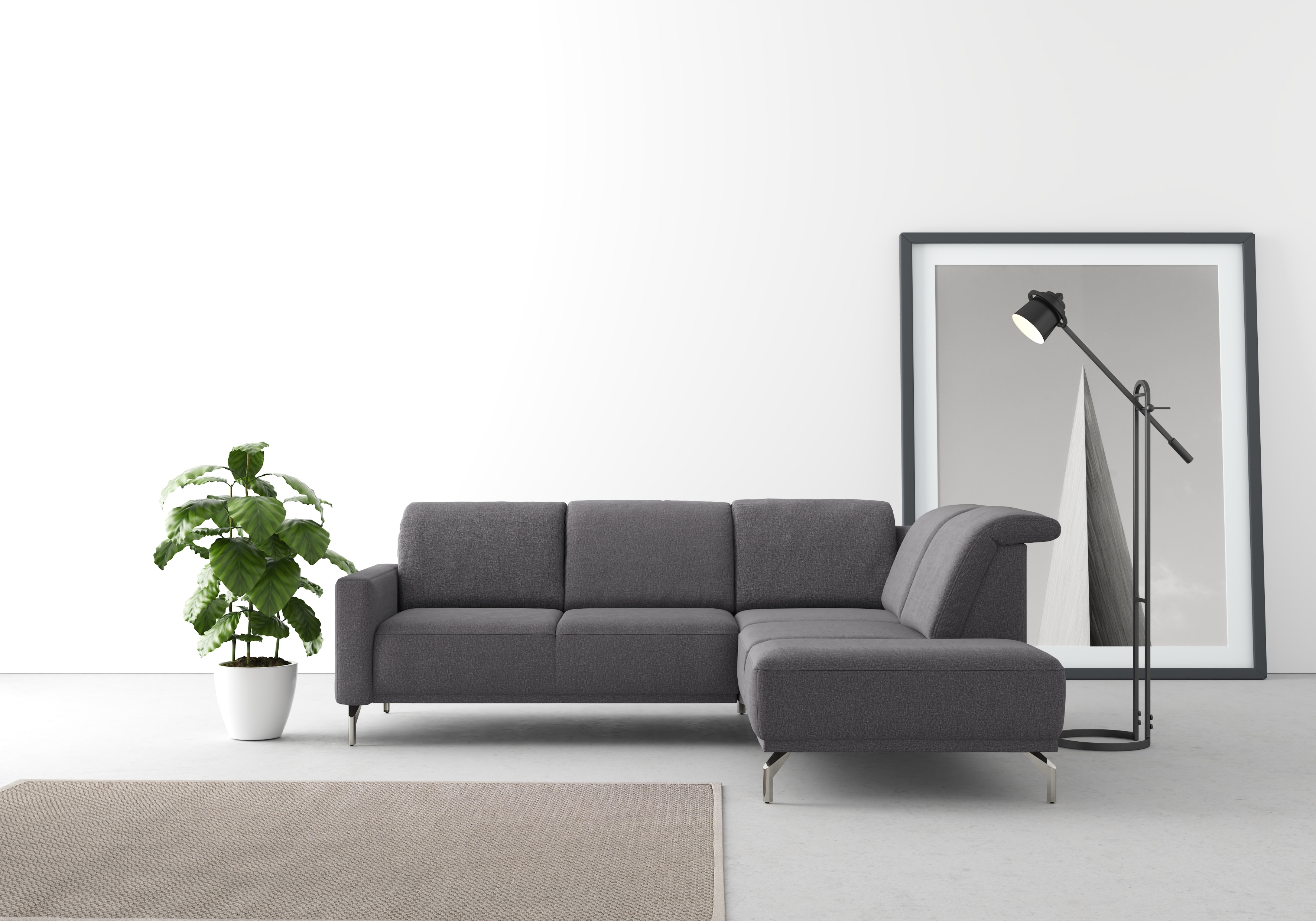 sit&more Ecksofa "Bailando L-Form" wahlweise mit Kopfteilverstellung und Vorziehsitz, motorisch