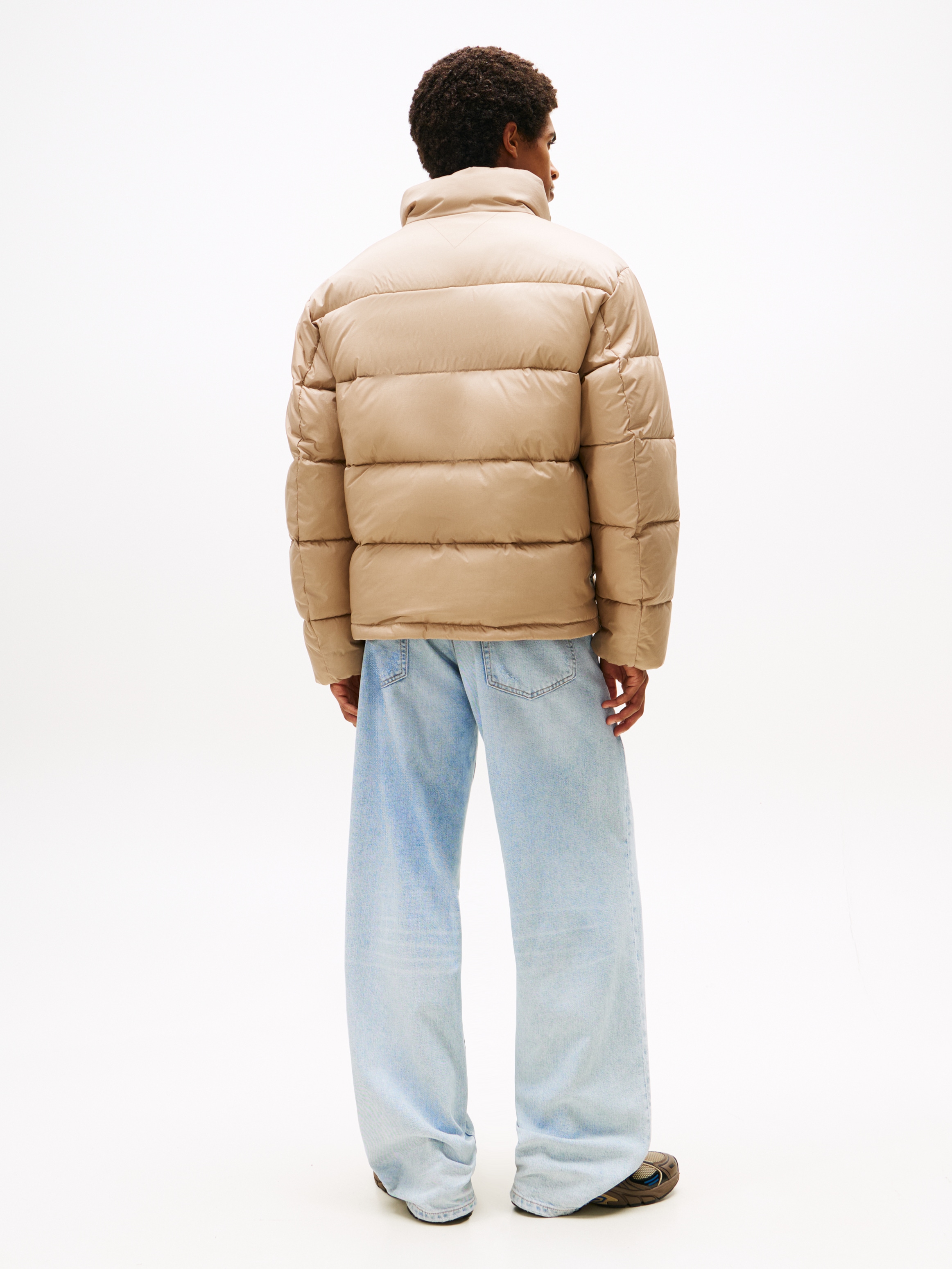 Tommy Jeans Steppjacke »VAIL PUFFER«, ohne Kapuze, Übergangsjacke Regular fit mit Rundhalsausschnitt