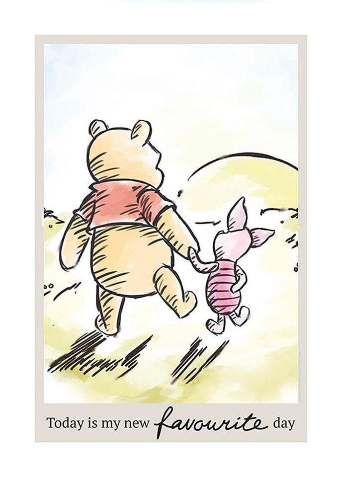 ✵ Komar Poster »Winnie Pooh Schlafzimmer, | St.), Jelmoli-Versand Kinderzimmer, (1 Disney, bestellen Today«, Wohnzimmer online