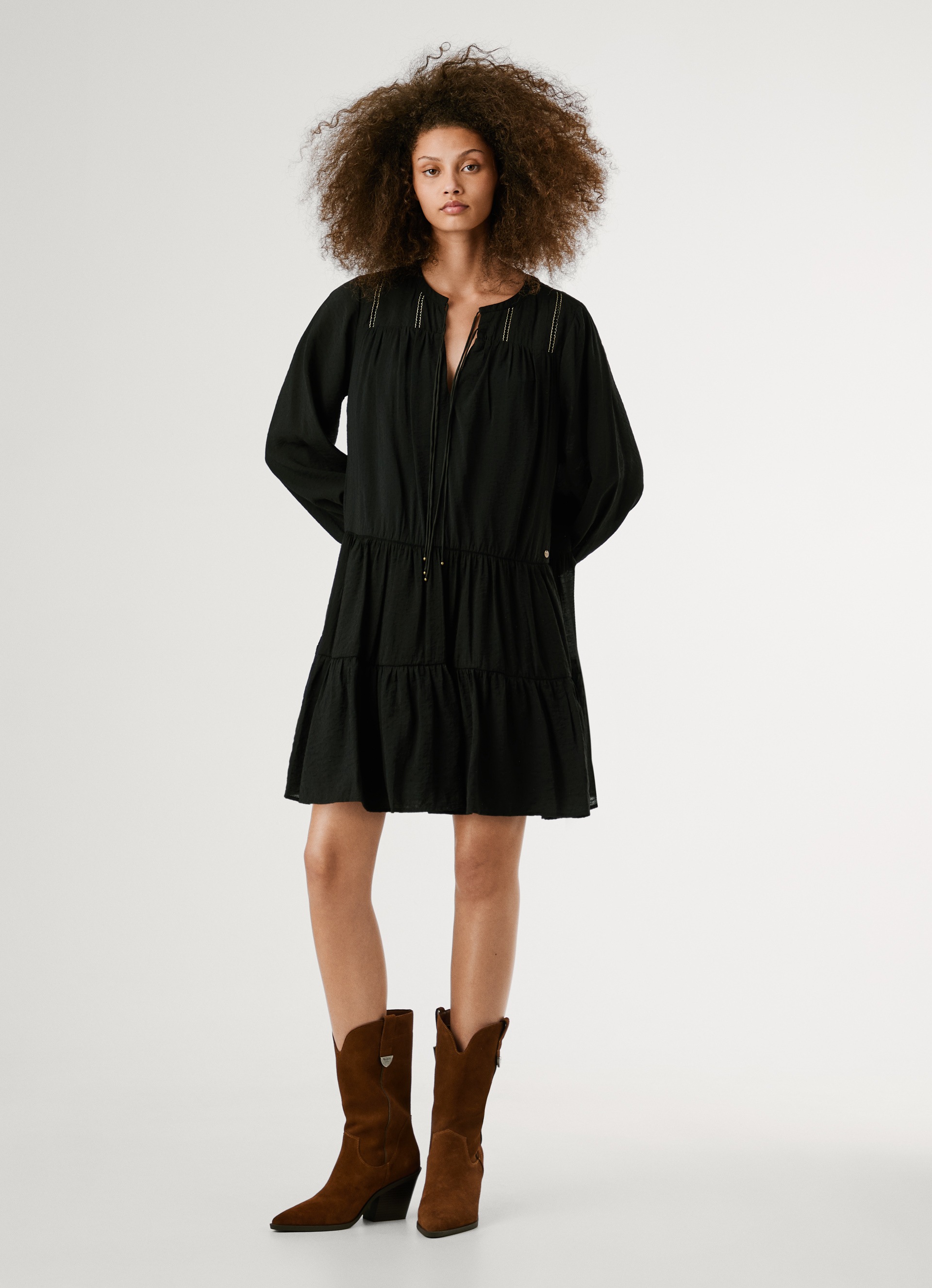 Pepe Jeans Tunikakleid »PAULE DRESS«, mit Stufenschnitt