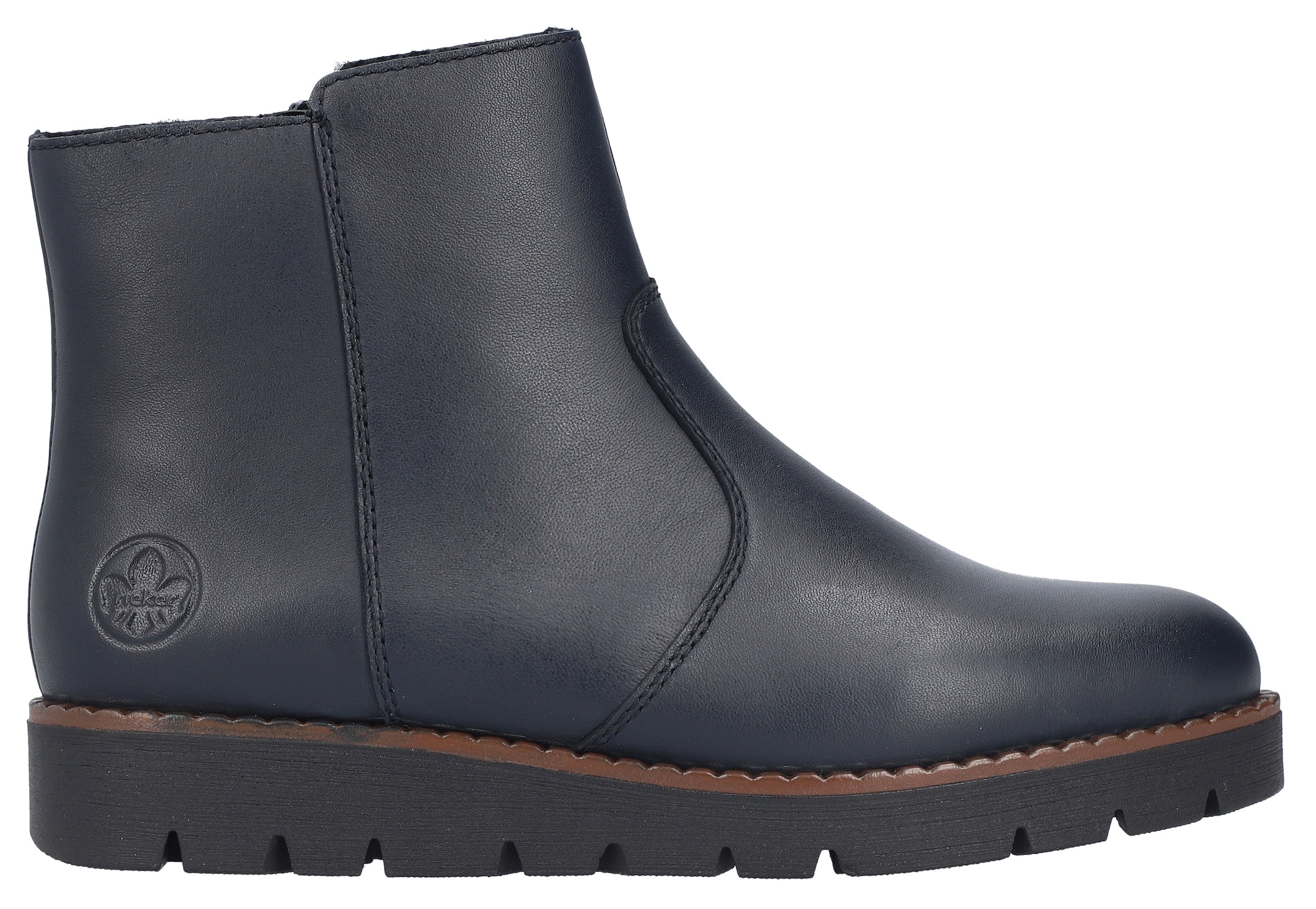 Rieker Schlupfboots, Stiefelette, Casual-Boots, Basic-Boots mit Innenreissverschluss