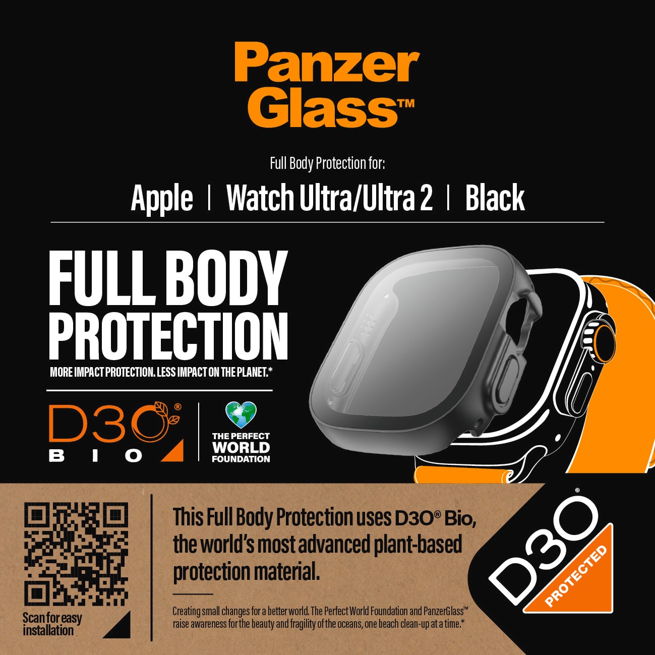 PanzerGlass Displayschutzglas »Full Body«, für Apple Watch Ultra-Apple Watch Ultra 2
