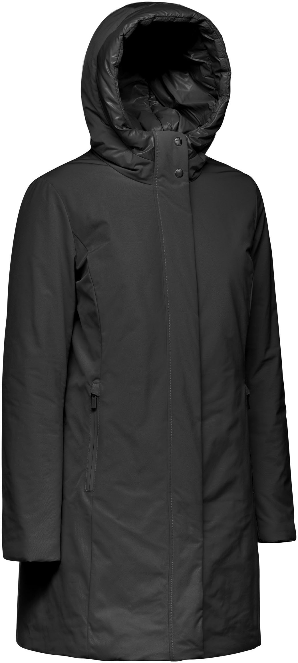 Geox Langjacke »SPHERICA«, mit Kapuze, mit Kapuze, Reissverschlusstaschen, verdeckter Reissverschluss & Drucker