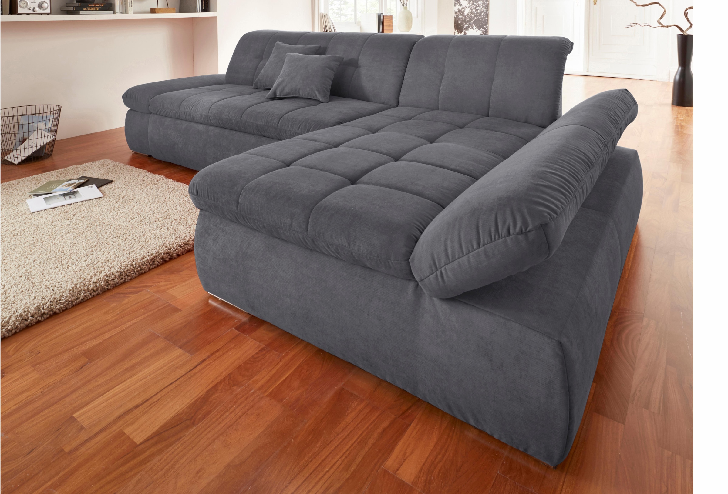 | Big-Sofa-Style, im Jockenhöfer Rückenteilverstellung mit Kopf- Jelmoli-Versand Gruppe online Ecksofa bestellen bzw. Zierkissen »Salerno«, und