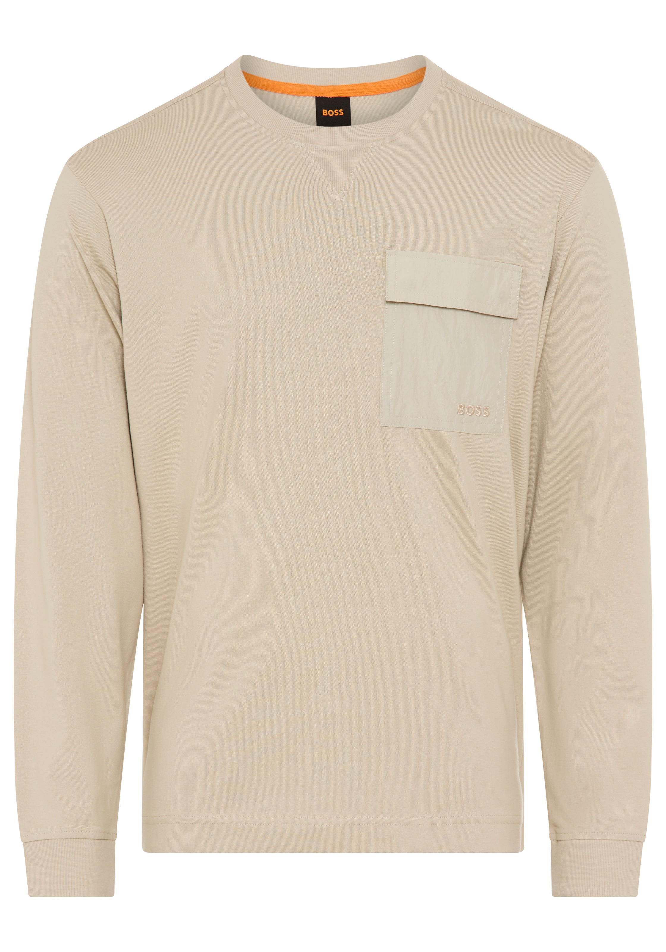 BOSS ORANGE Langarmshirt »Te protective« Rundhalsausschnitt, Brusttasche, relaxed fit