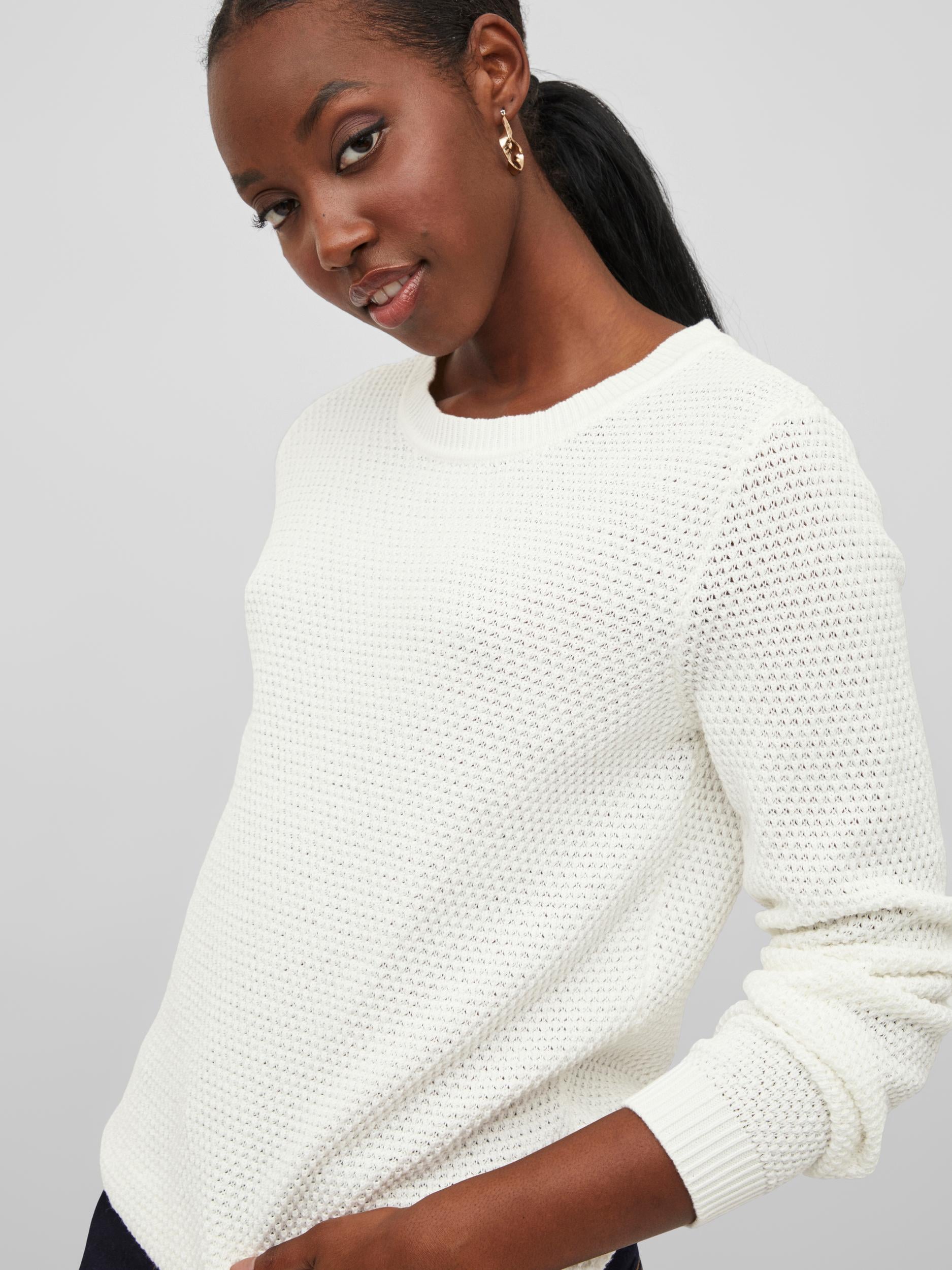 Vila Rundhalspullover »VIDALO O-NECK L/S KNIT TOP- NOOS«