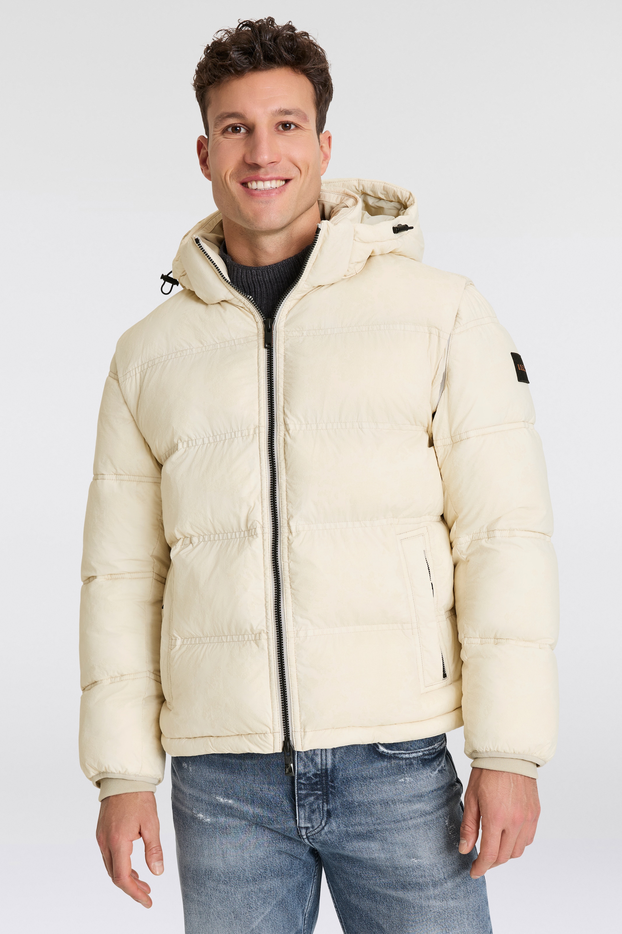 BOSS ORANGE Steppjacke »Obark« mit Kapuze mit integriertem Stehkragen