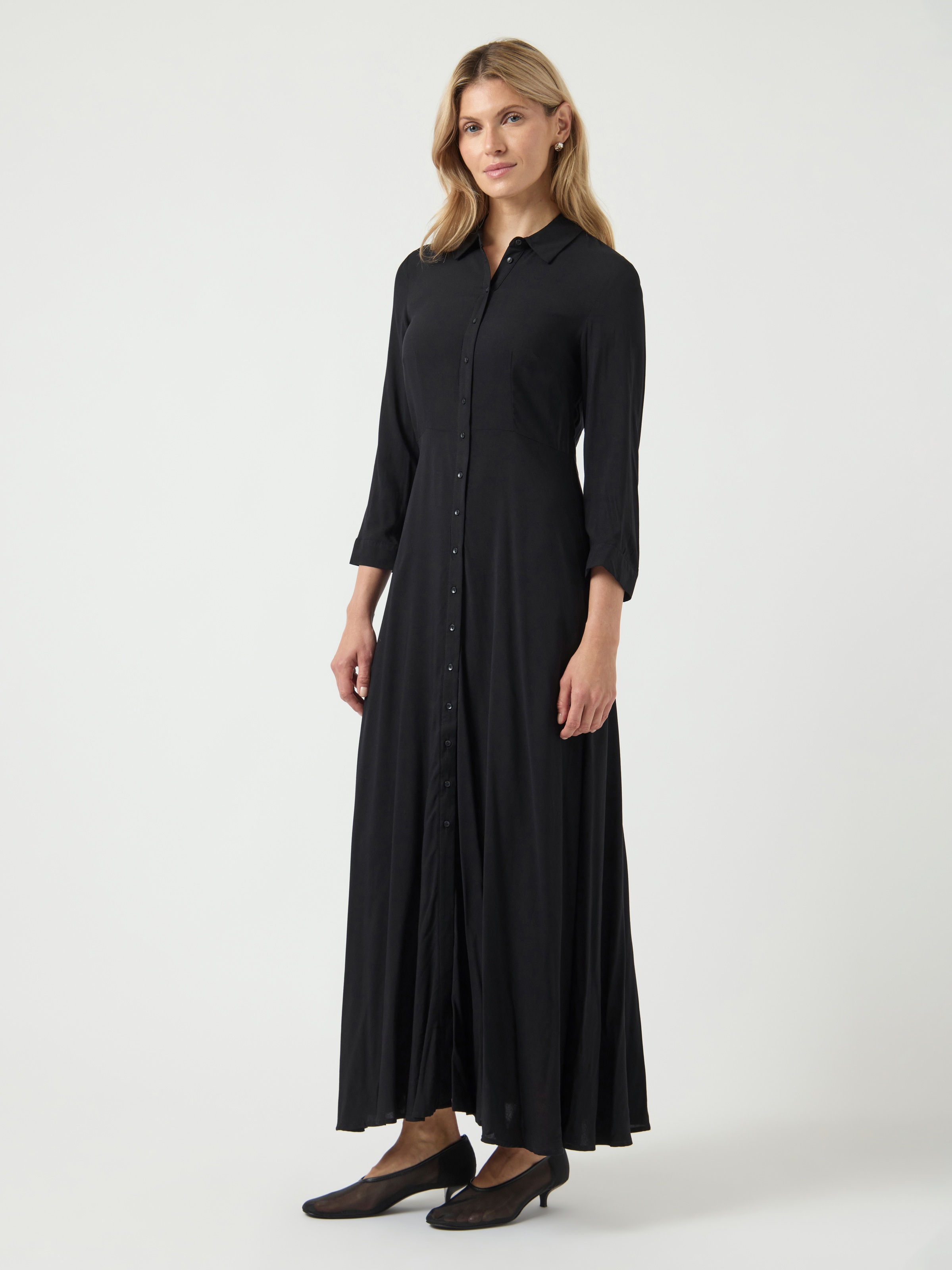Y.A.S Hemdblusenkleid »YASSAVANNA LONG SHIRT DRESS« Sommerkleid, mit 3/4 Ärmel
