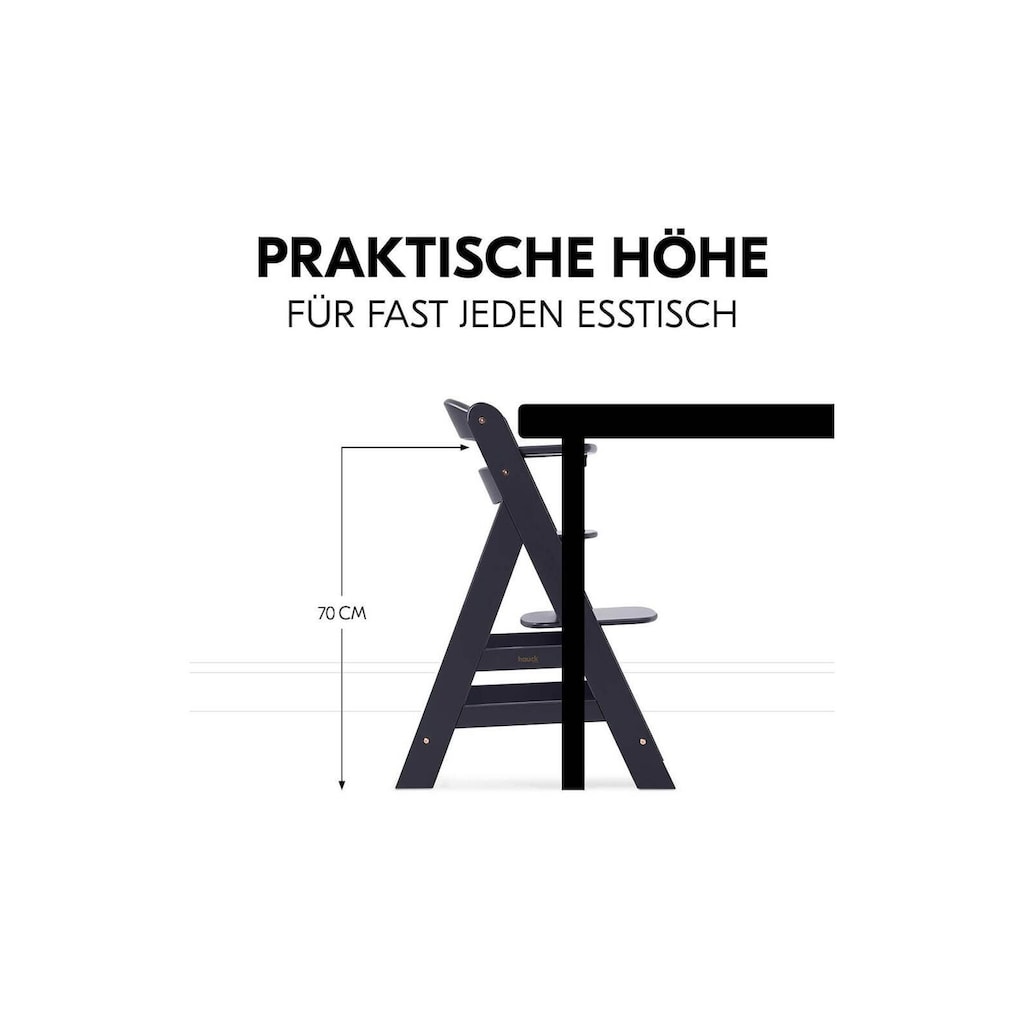 Hauck Hochstuhl »Alpha Newborn Set Plus Dark Grey«