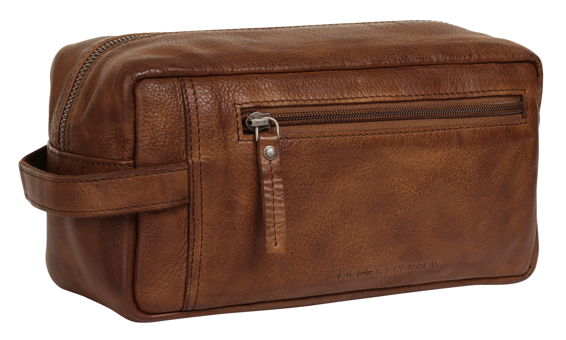Spikes & Sparrow Kulturbeutel "SPIKES & SPARROW Herren, Damen TOILETRY BAG echt Leder" echt Leder