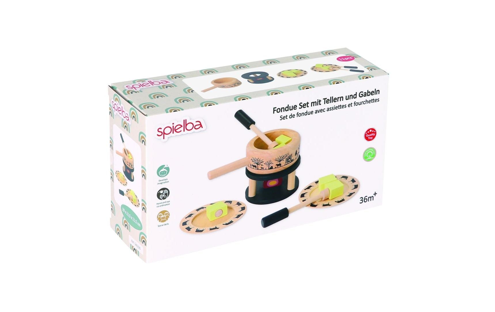 Spielba Lernspielzeug »Fondue Set mit Teller und Gabel«