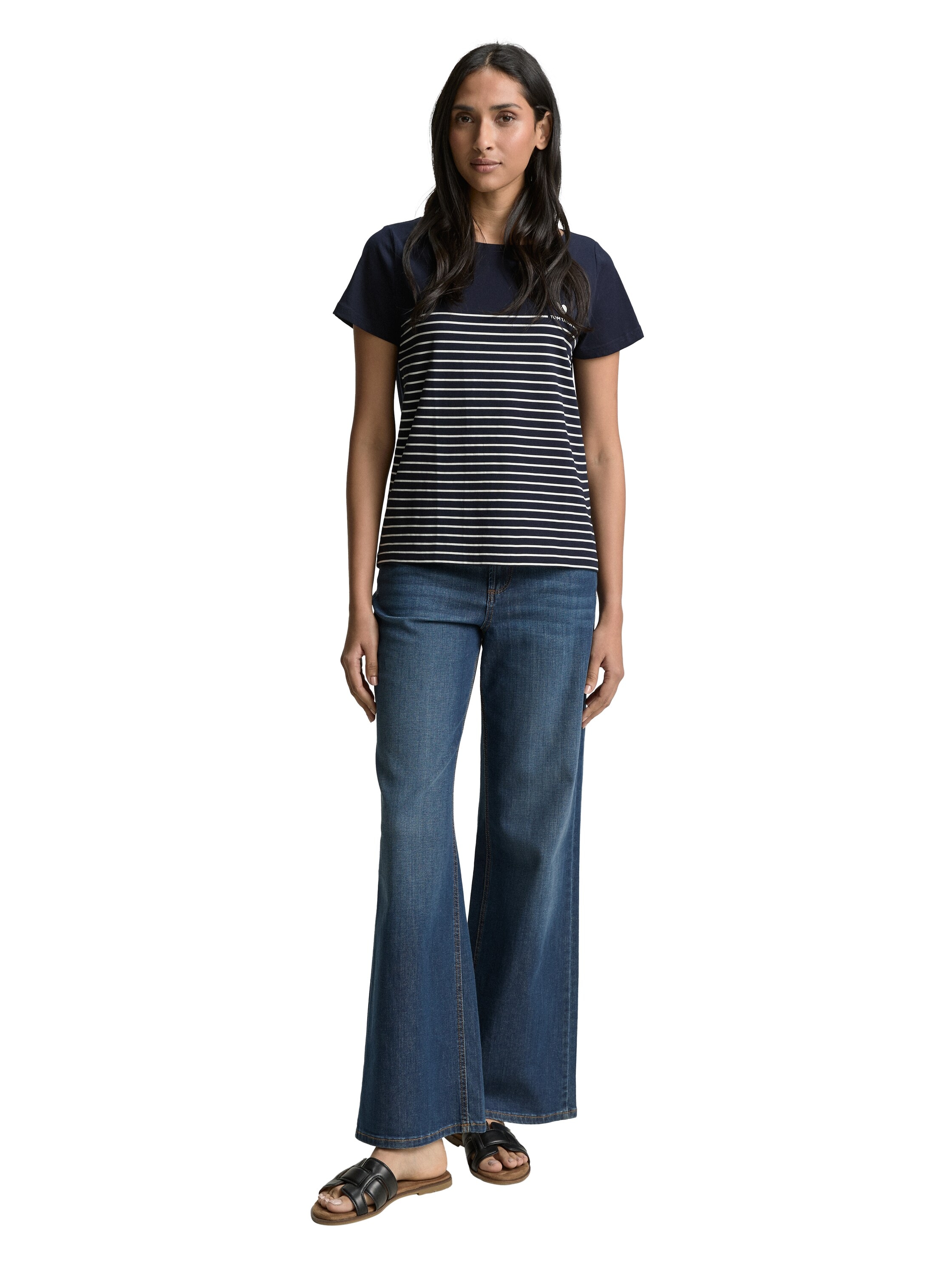 TOM TAILOR Print-Shirt, (2 tlg.), mit Streifen- und Logoprint