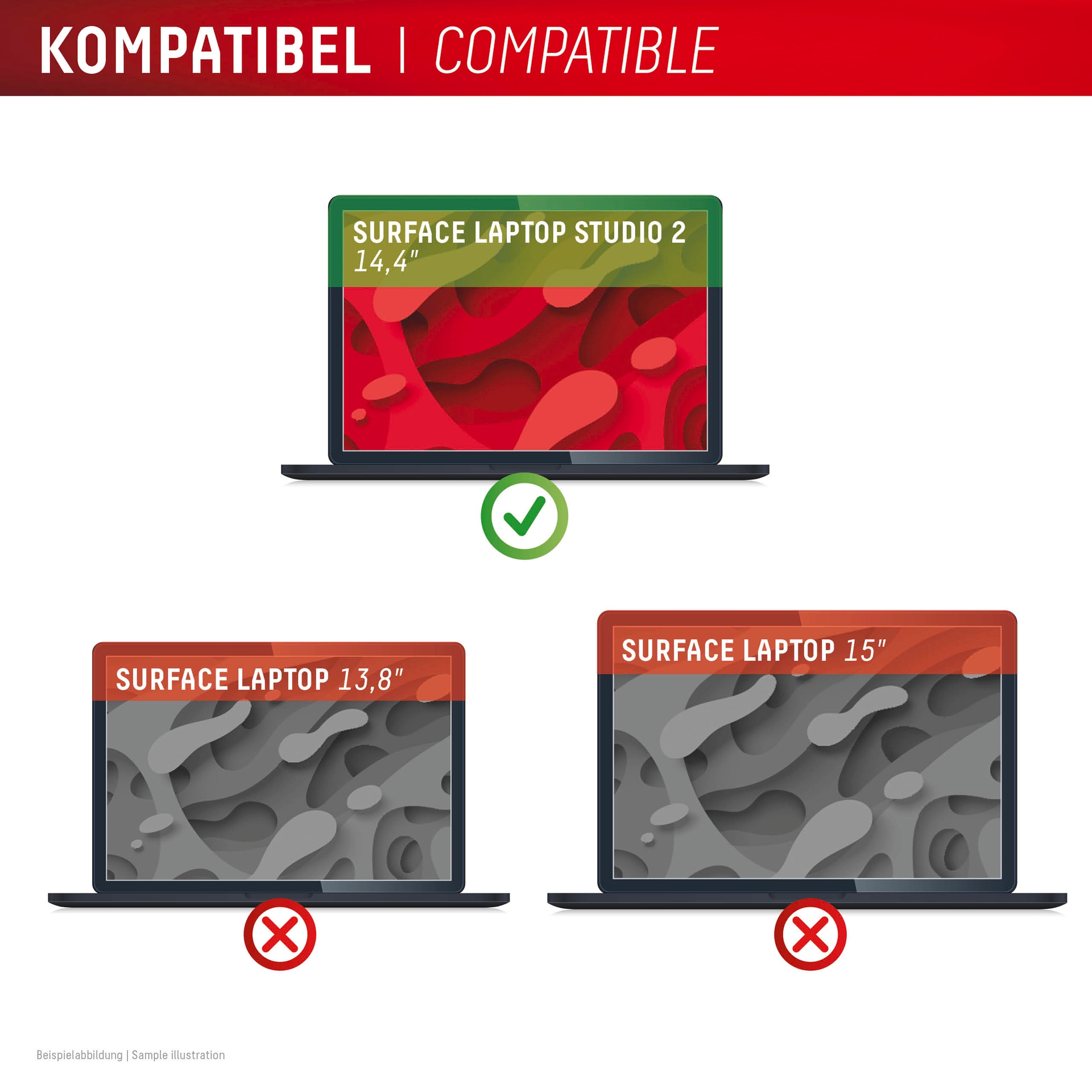 Displex Displayschutzfolie »Privacy Safe 2-Wege Blickschutzfilter«, für Microsoft Surface Laptop Studio 2 14,4, Blickschutzfolie, Schutzfolie, Bildschirmschutz, kratz- & stossfest
