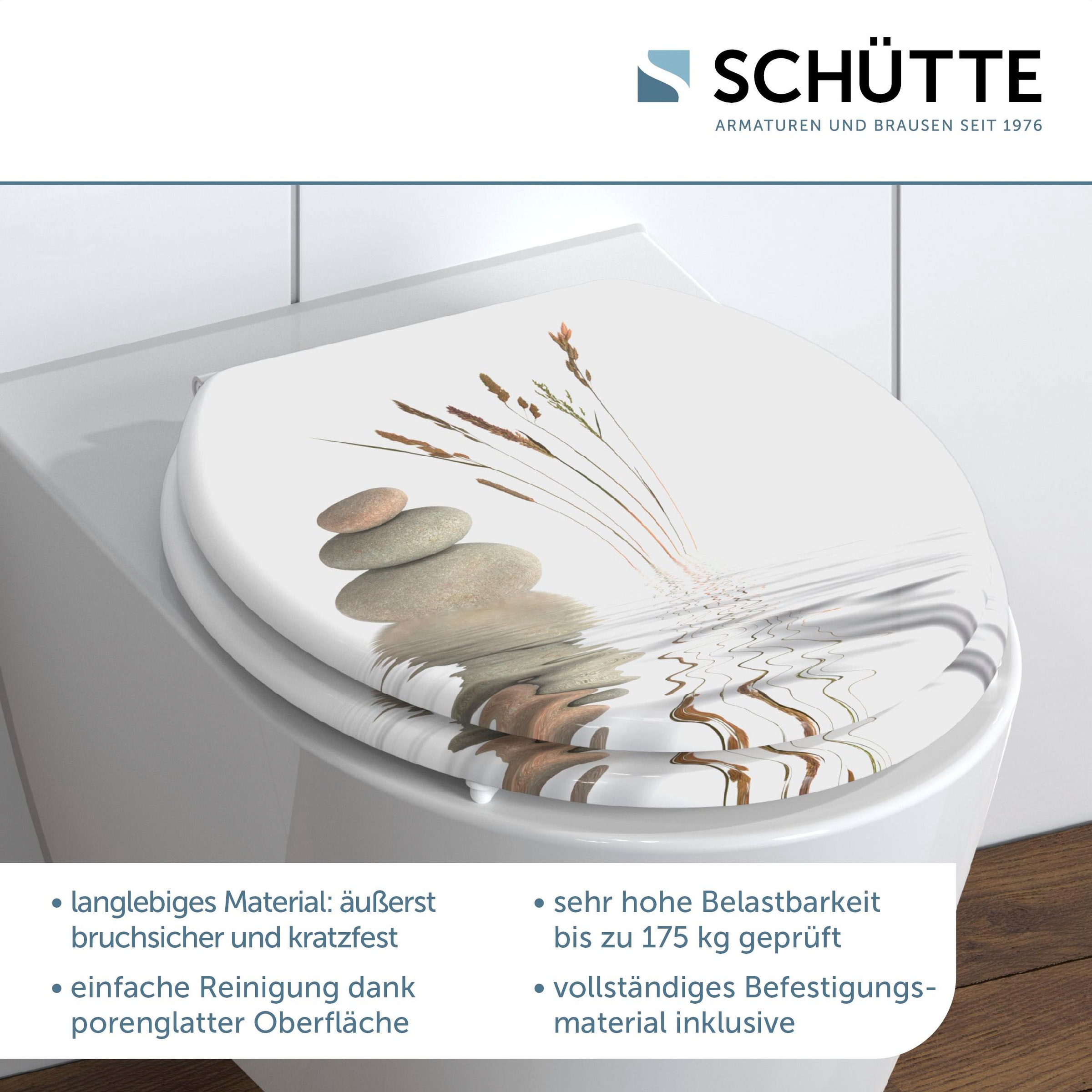 SCHÜTTE Siège de Toilette BALANCE MDF Abattant WC Cuvette Lunette Maison