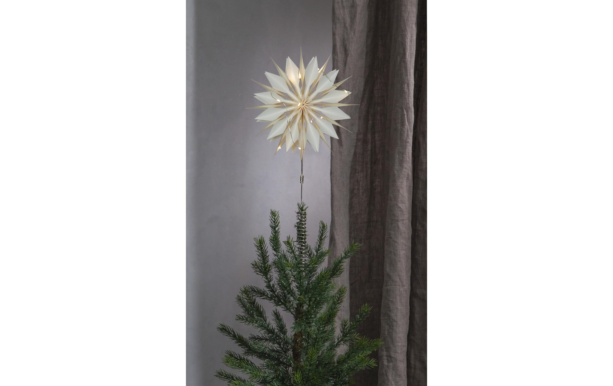 STAR TRADING Weihnachtsbaumkugel »Flinga, 43 cm, Weiss«, (1 St.)