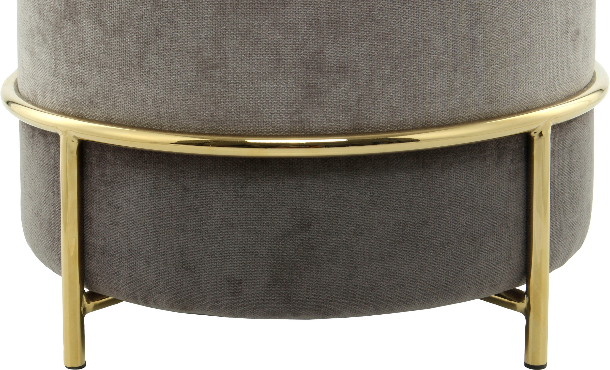 Kayoom Sitzhocker »Hocker Matilda 225, Komfortable runde Form, Gemütlicher Design-Hocker«, (1 St.), samtweich, elegant, gepolstert, grosse Sitzfläche