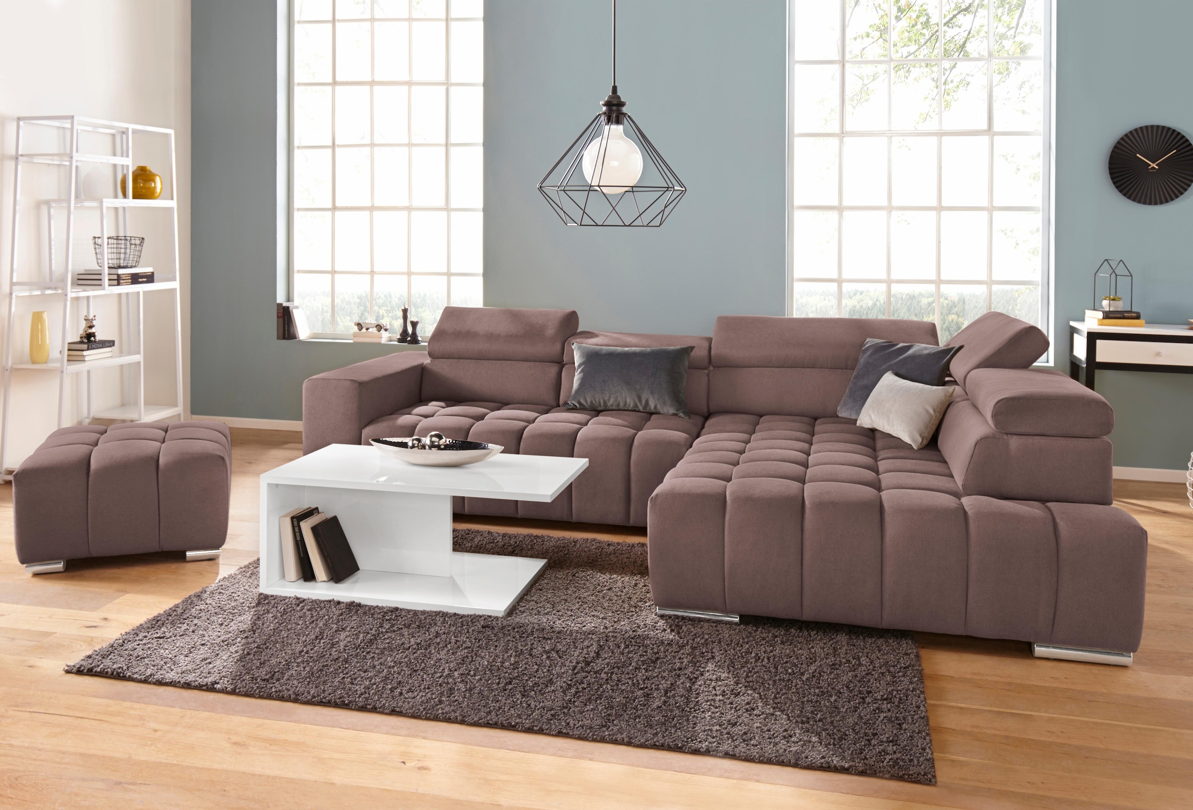 exxpo - sofa mit mit bzw. wahlweise Bettfunktion kaufen Rückenverstellung, online fashion Ecksofa »Elias«, | Jelmoli-Versand Kopf