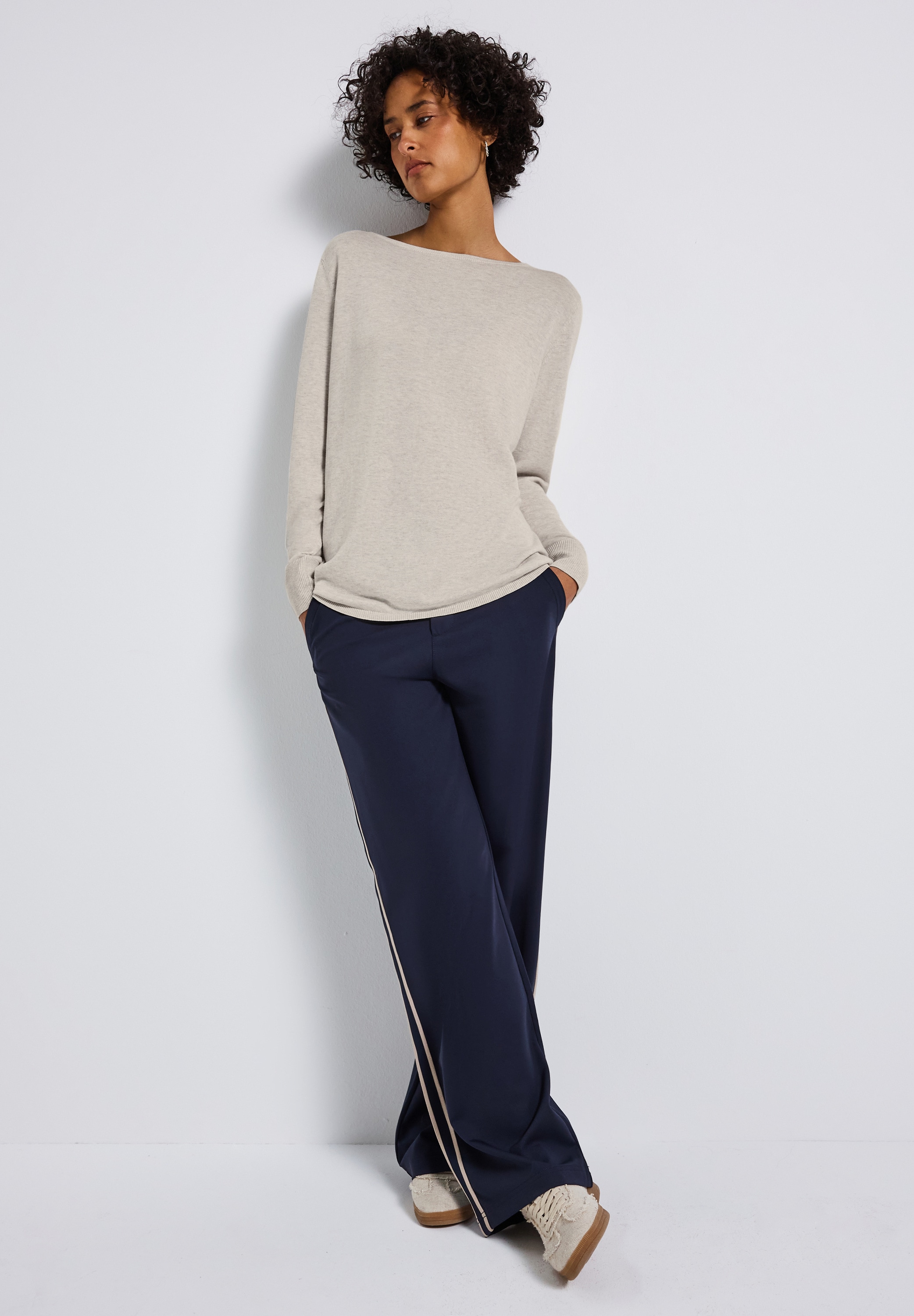STREET ONE Strickpullover, mit U-Boot-Ausschnitt