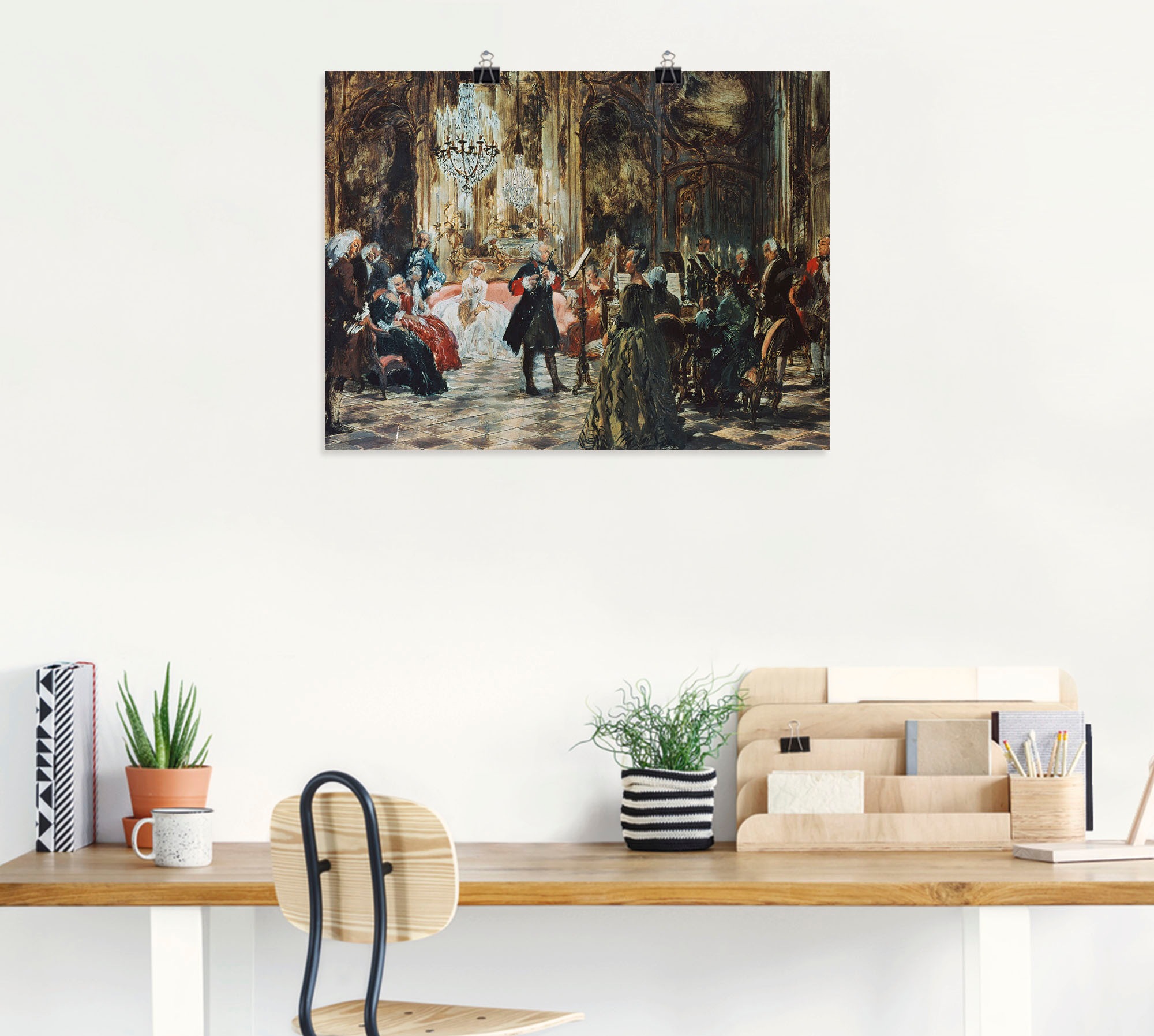 Artland Wandbild »Flötenkonzert Friedrich des Grossen.«, Orchester & Bands, (1 St.), als Leinwandbild, Poster in verschied. Grössen