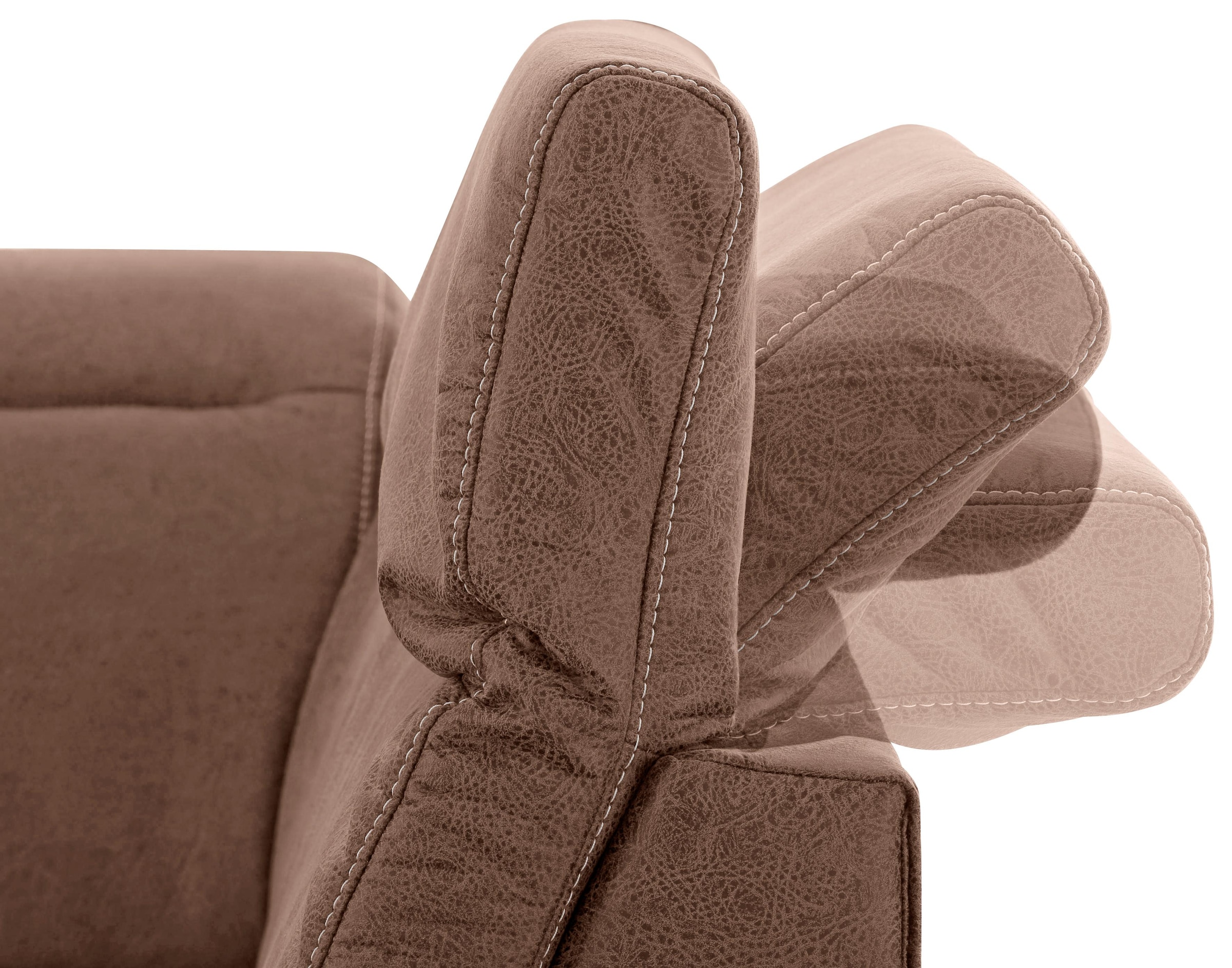 Home affaire Ecksofa »Solvei L-Form«, wahlweise auch mit Kopfteilverstellung und Bettfunktion, Federkern