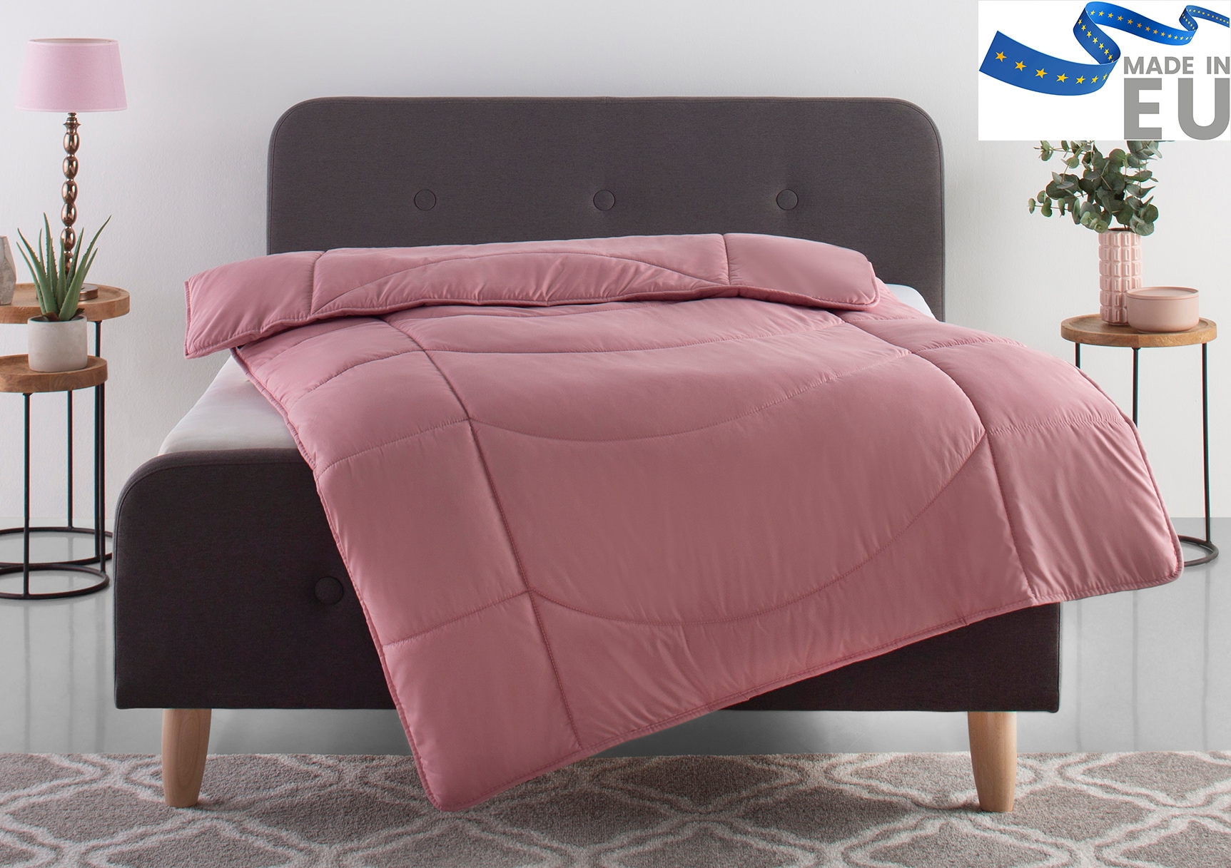 my home Microfaserbettdecke "Microlux, Bettdecke 135x200 cm, und Übergrössen bis 240x220cm" leicht Füllung Feuchtigkeitsregulierende 3D Klimafaser (Polyester) 1 Stk. tlg. Bettdecken in 4 Farben, Sommer, Winter, 4 Jahreszeiten, Decke