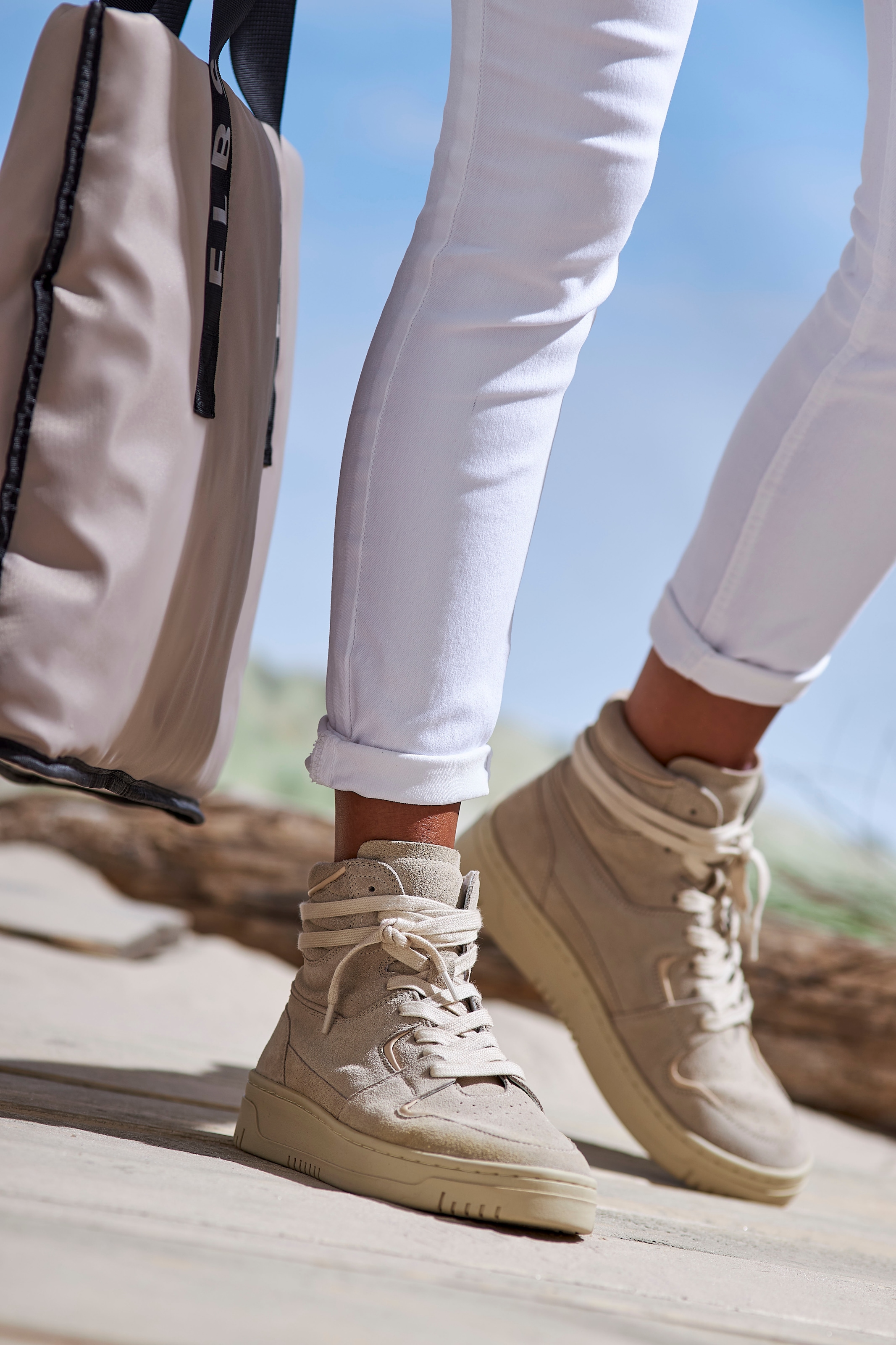 Elbsand Shopper »Schultertasche«, grosse Handtasche, Henkeltasche, Tragetasche, Badetasche VEGAN