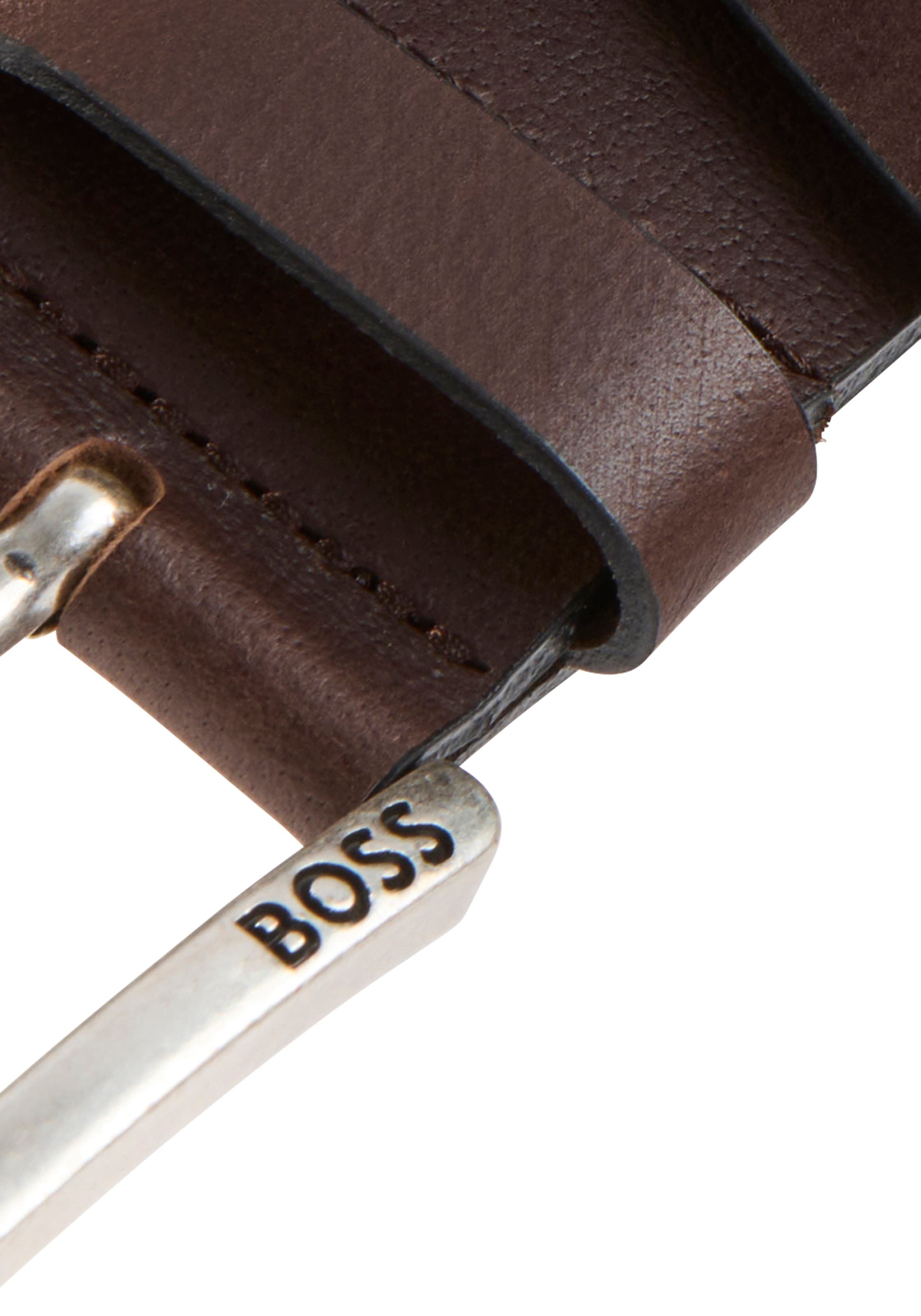 BOSS Ledergürtel »Janni Sz40«, mit Prägung auf der Schliesse