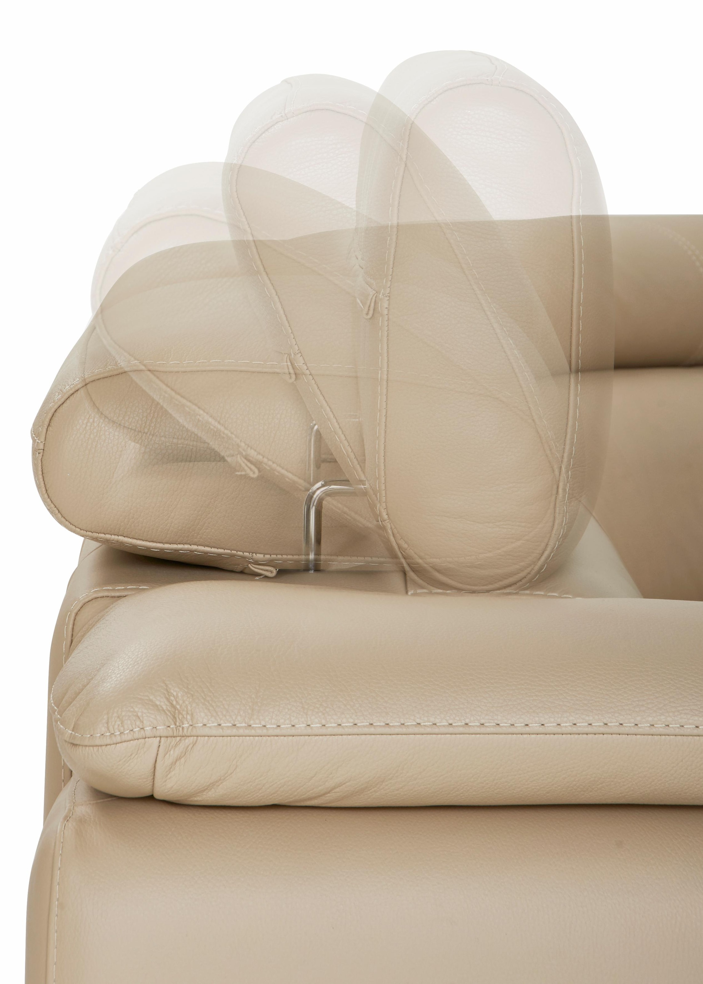 CALIA ITALIA Wohnlandschaft »Magic, italienisches Sofa zum Träumen, erstklassiger Sitzkomfort«, verstellbaren Kopfstützen zum Relaxen, in 2 Lederqualitäten, U-Form