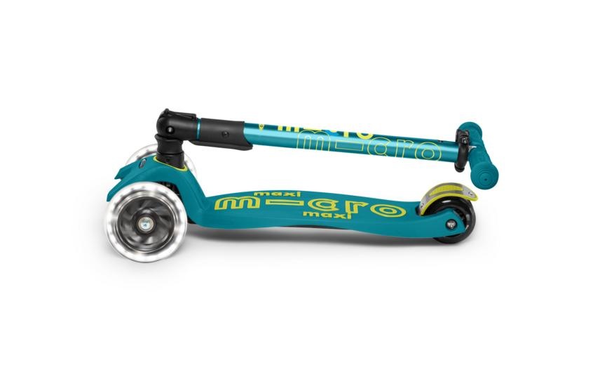 Micro Mobility Scooter »Deluxe Petrol Green LED Foldable«