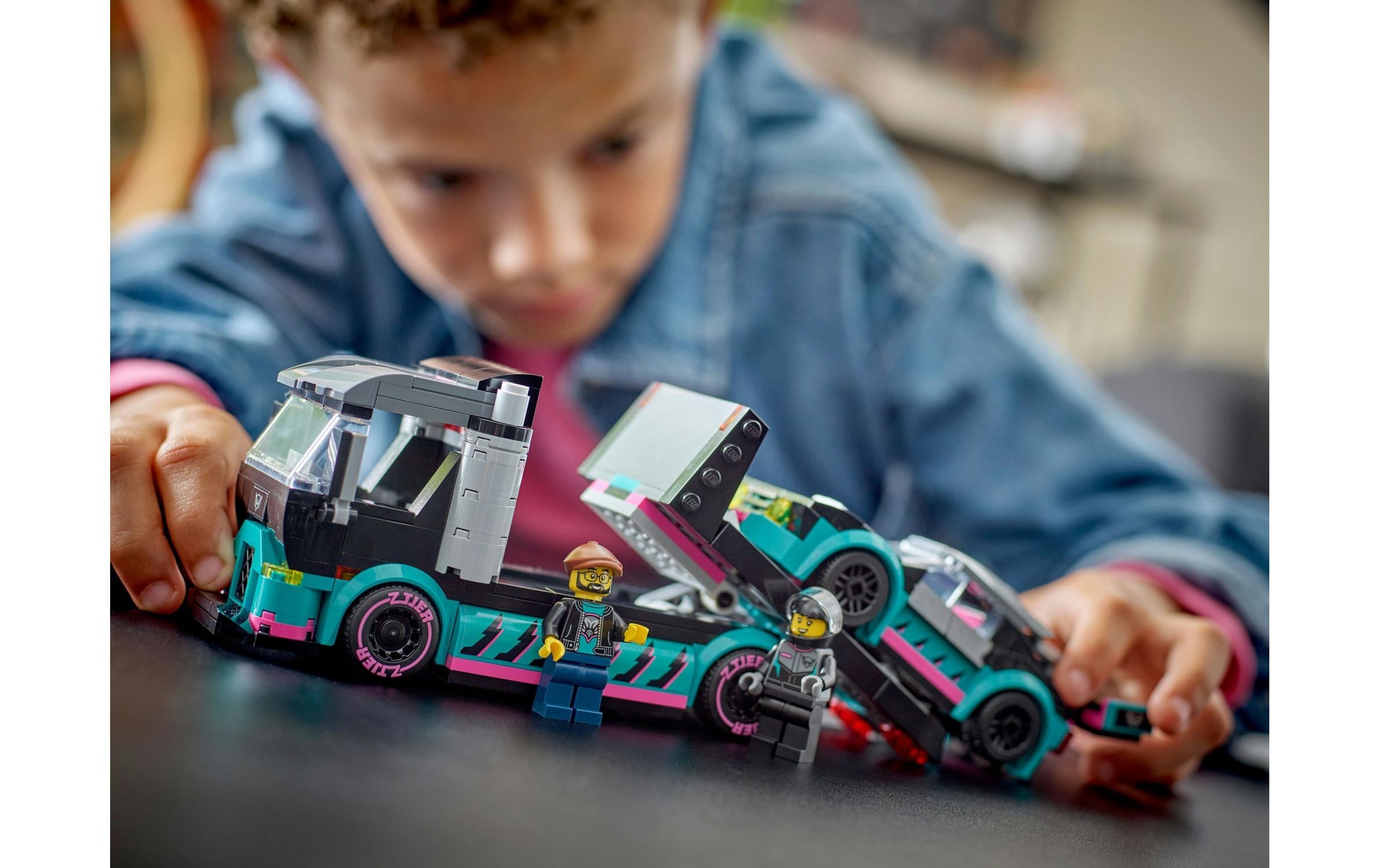 LEGO® Spielbausteine »Autotransporter mit Rennwagen 60406«, (328 St.)