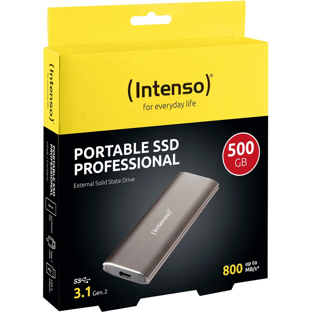 Intenso externe SSD »Professional«, 1,8 Zoll, Anschluss USB 3.1