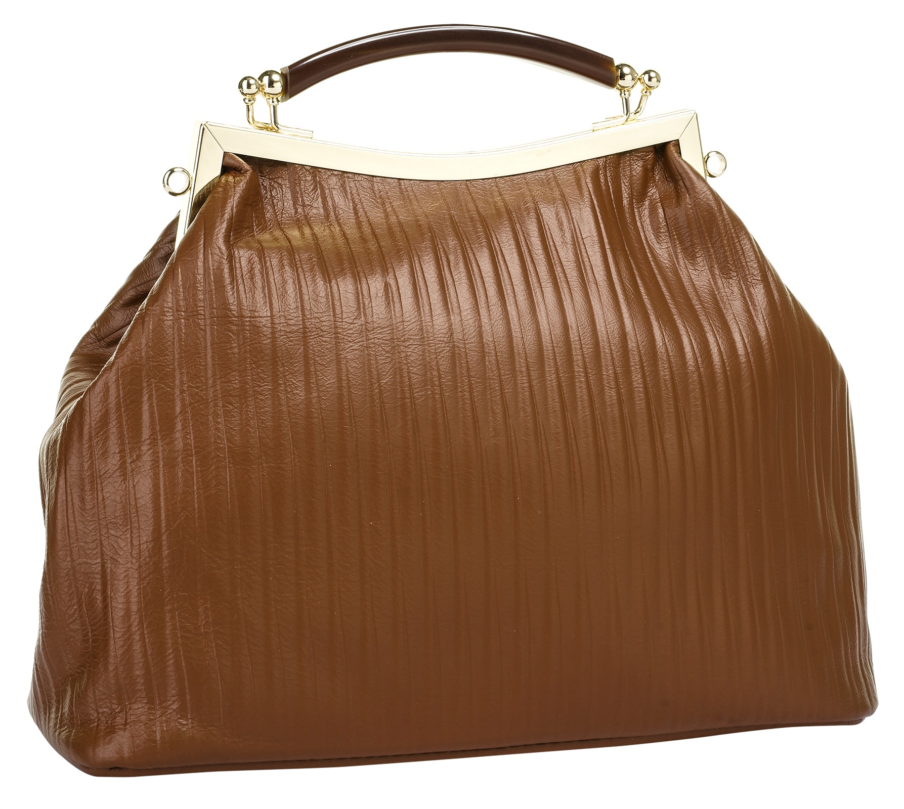 Cluty Henkeltasche, echt Leder, Made in Italy