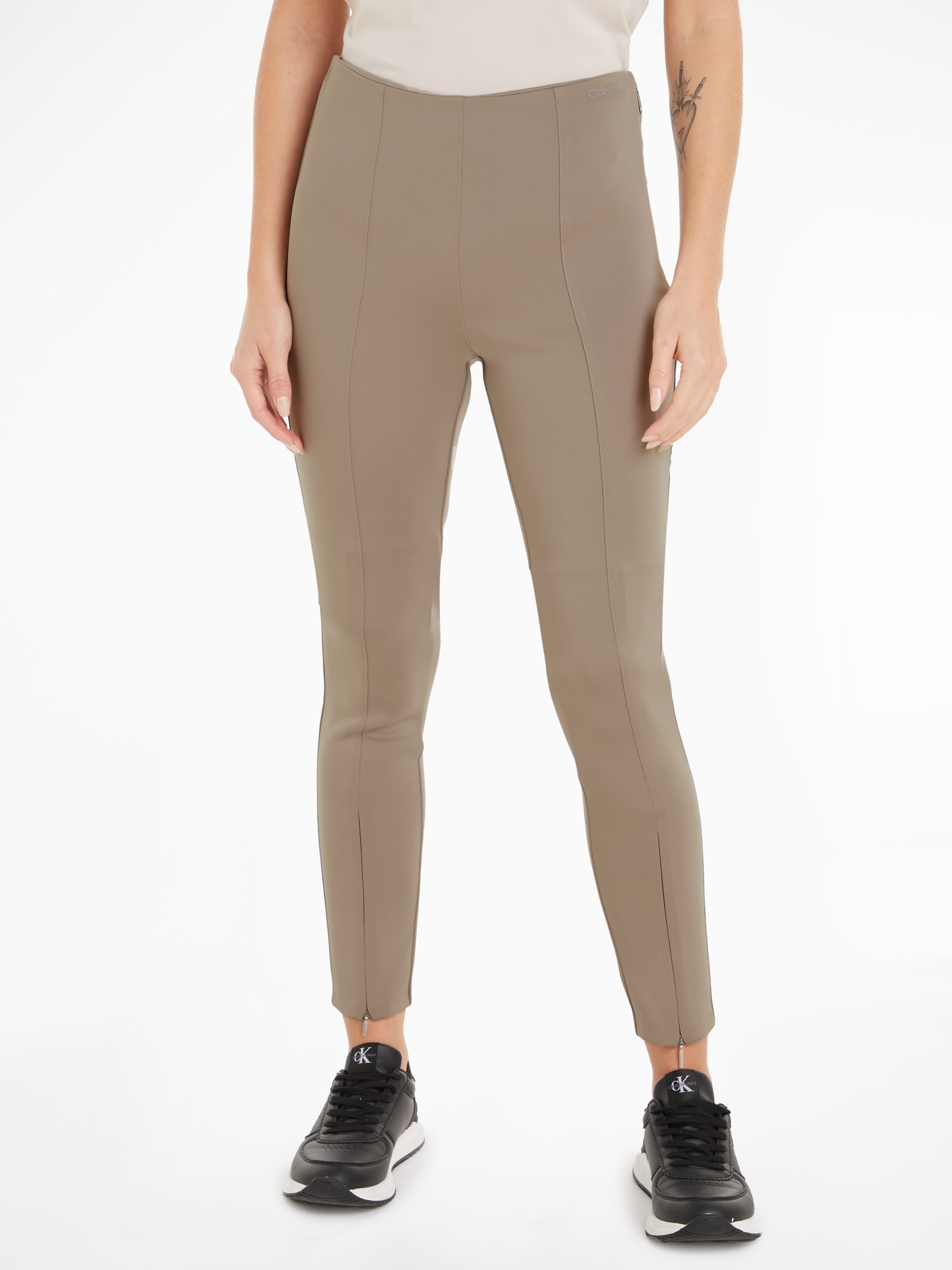Calvin Klein Leggings »TECHNICAL KNIT LEGGING« mit Reissverschluss am Beinabschluss