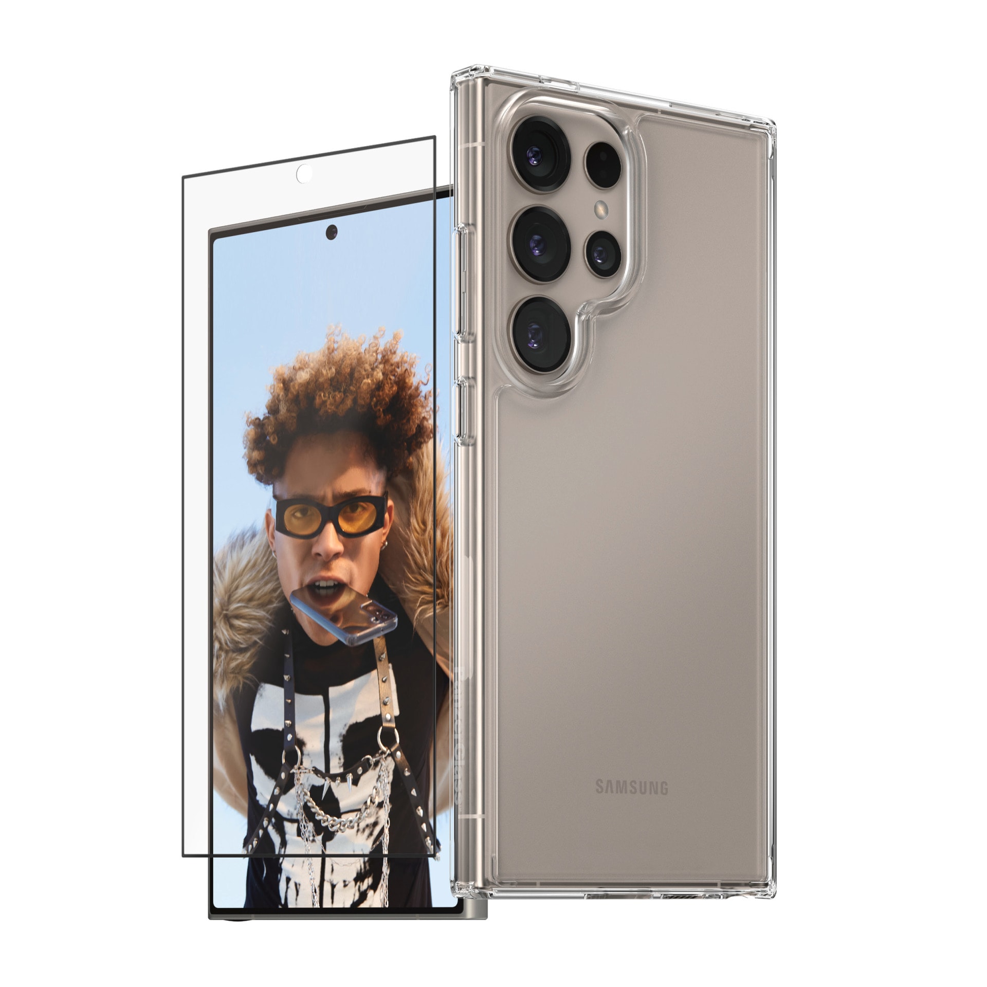 CARE by PanzerGlass Displayschutzglas »2-in-1 Protection Set«, für Samsung Galaxy S25 Ultra, Displayschutzfolie, Schutzfolie, Bildschirmschutz, kratz- & stossfest