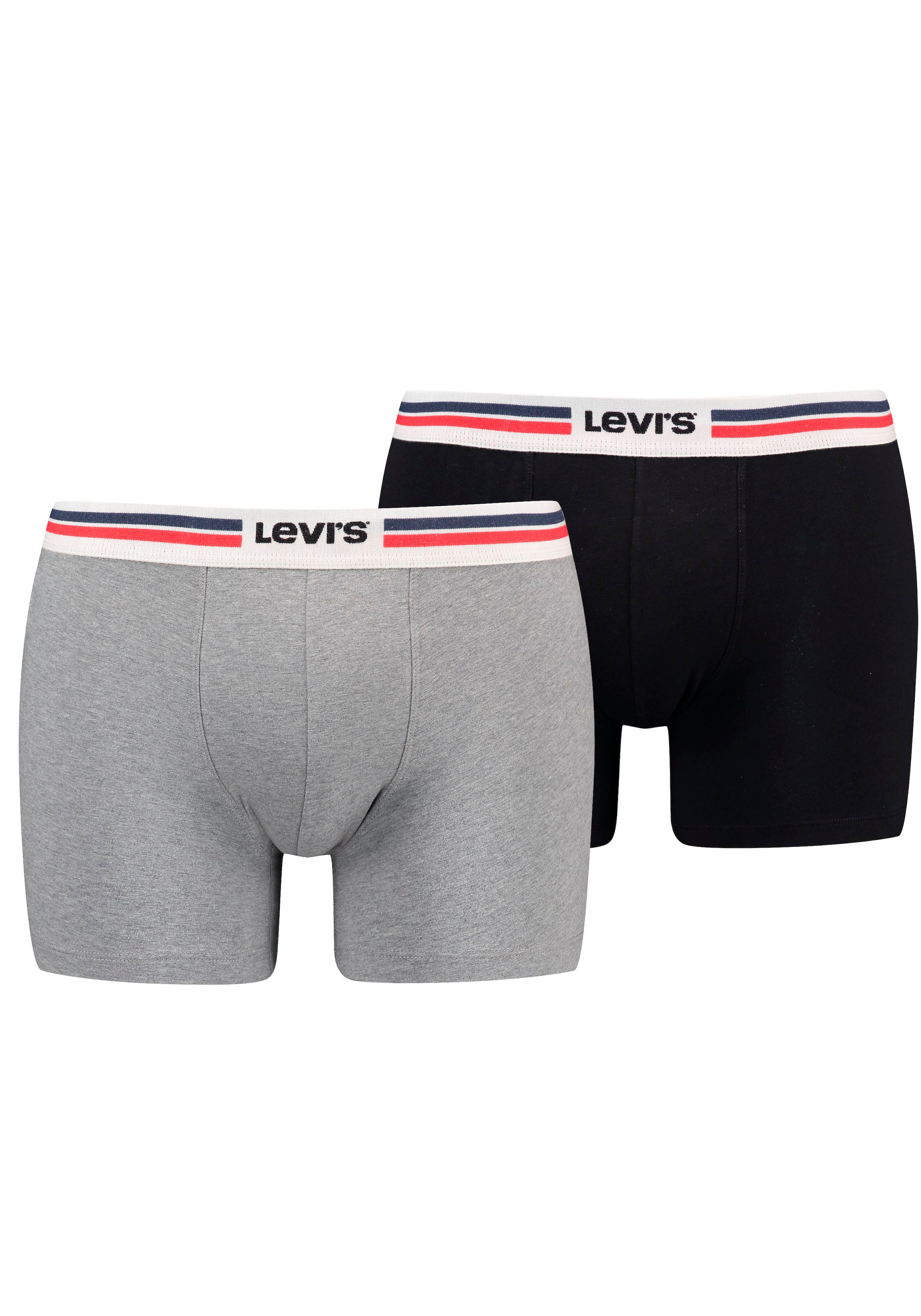 Levi's® Boxershorts, (Packung, 2er-Pack), mit breitem Logobund