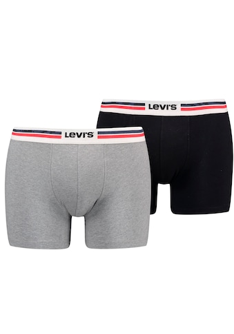 Boxershorts, (Packung, 2 St.), LEVIS MEN PLACED SPRTSWR LOGO BOXER BRIEF ORG 2P
