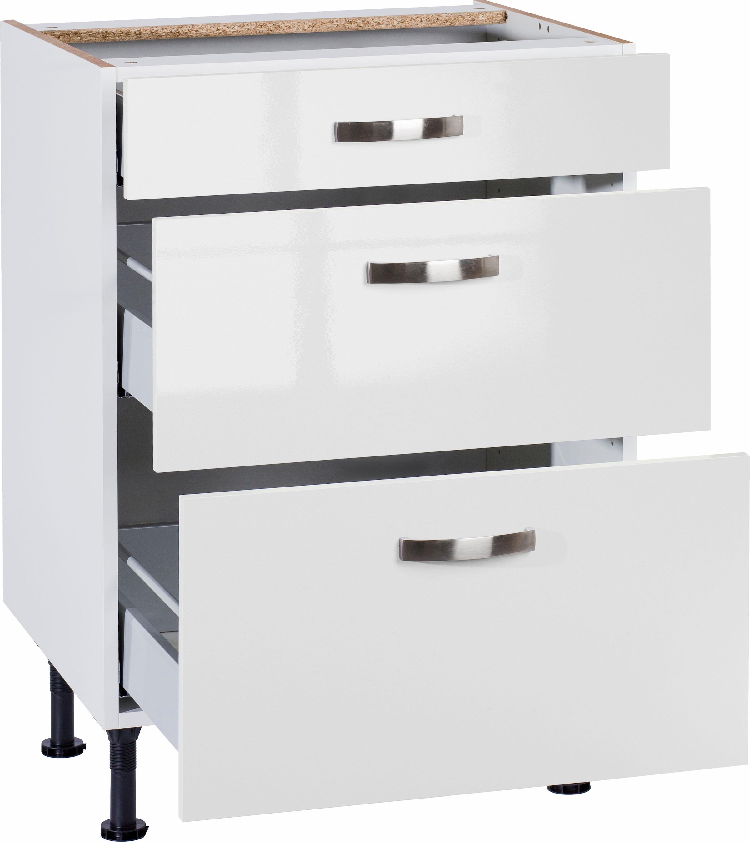 KOCHSTATION Unterschrank »KS-Cara«, Breite 60 cm, mit Vollauszügen und Soft-Close-Funktion