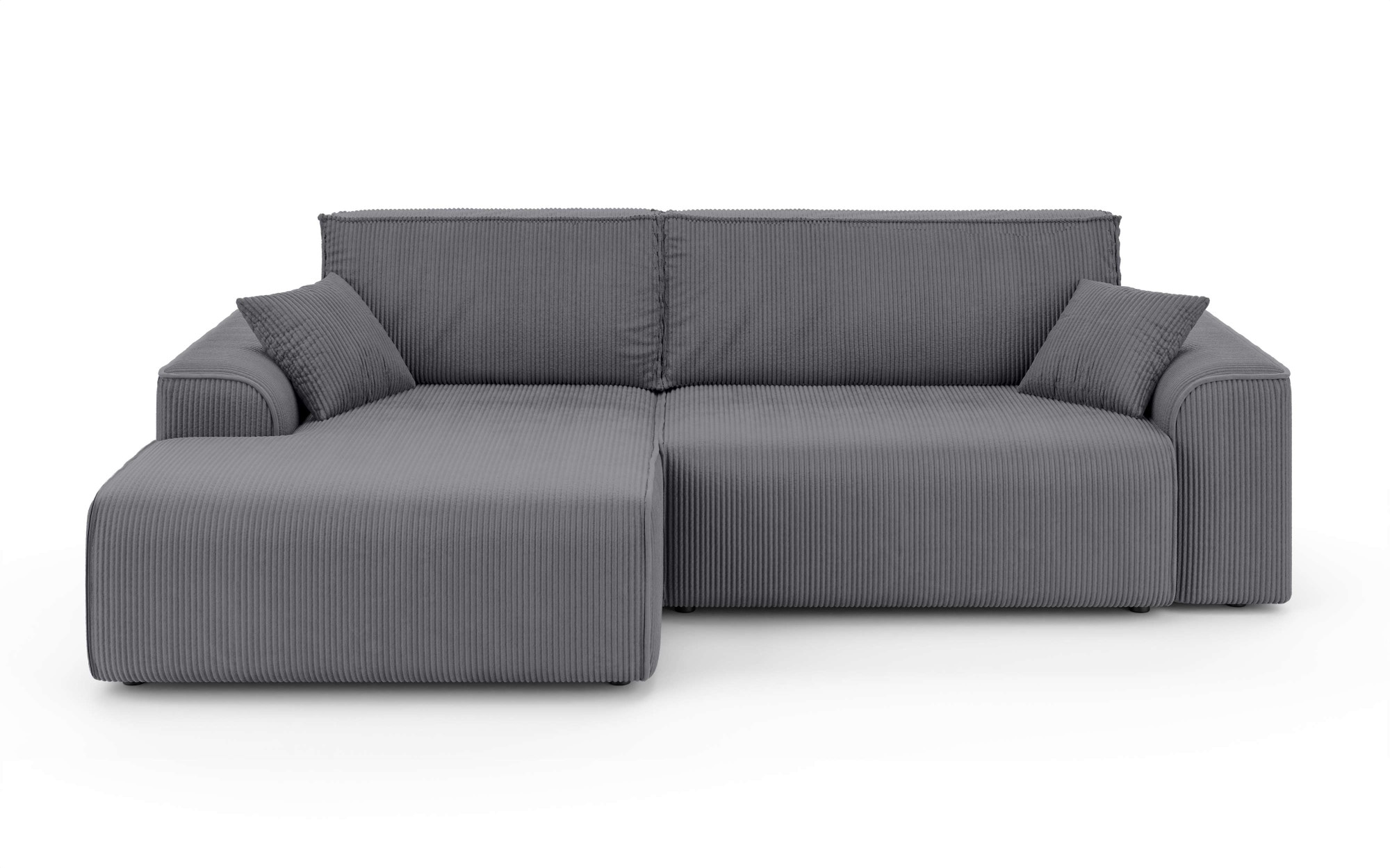 Home affaire Ecksofa »Santenay mit Bettfunktion und Bettkasten, Masse: B/T/H 266/164/90 cm«, L-Form mit Wellenfederung, Schlaffläche: 140x213 cm, auch in Cord