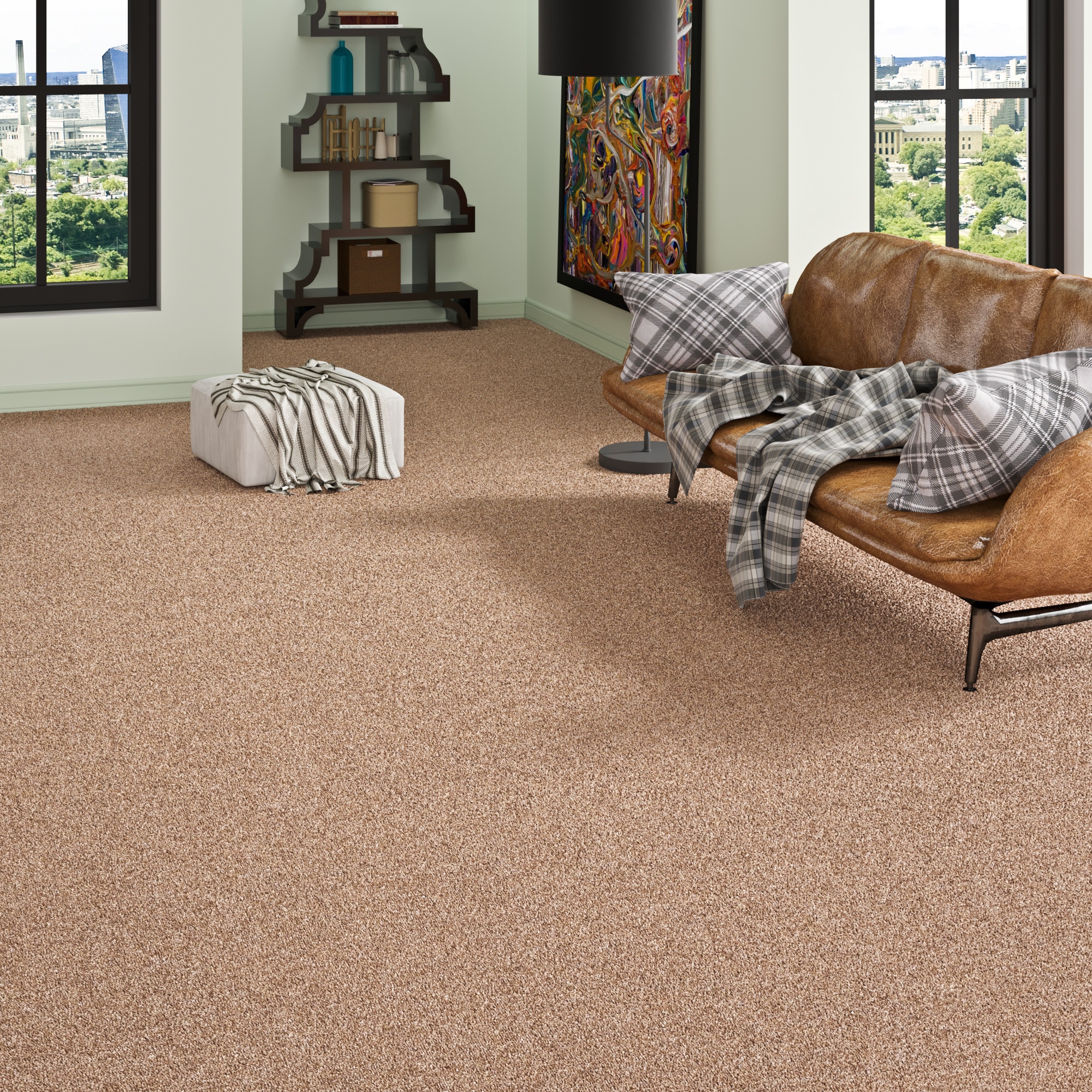 my home Teppichboden »Fortis, Schlinge, Made in Netherlands«, rechteckig, 5 mm Höhe, meliert, Breite 400 cm, strapazierfähig, Wohnzimmer