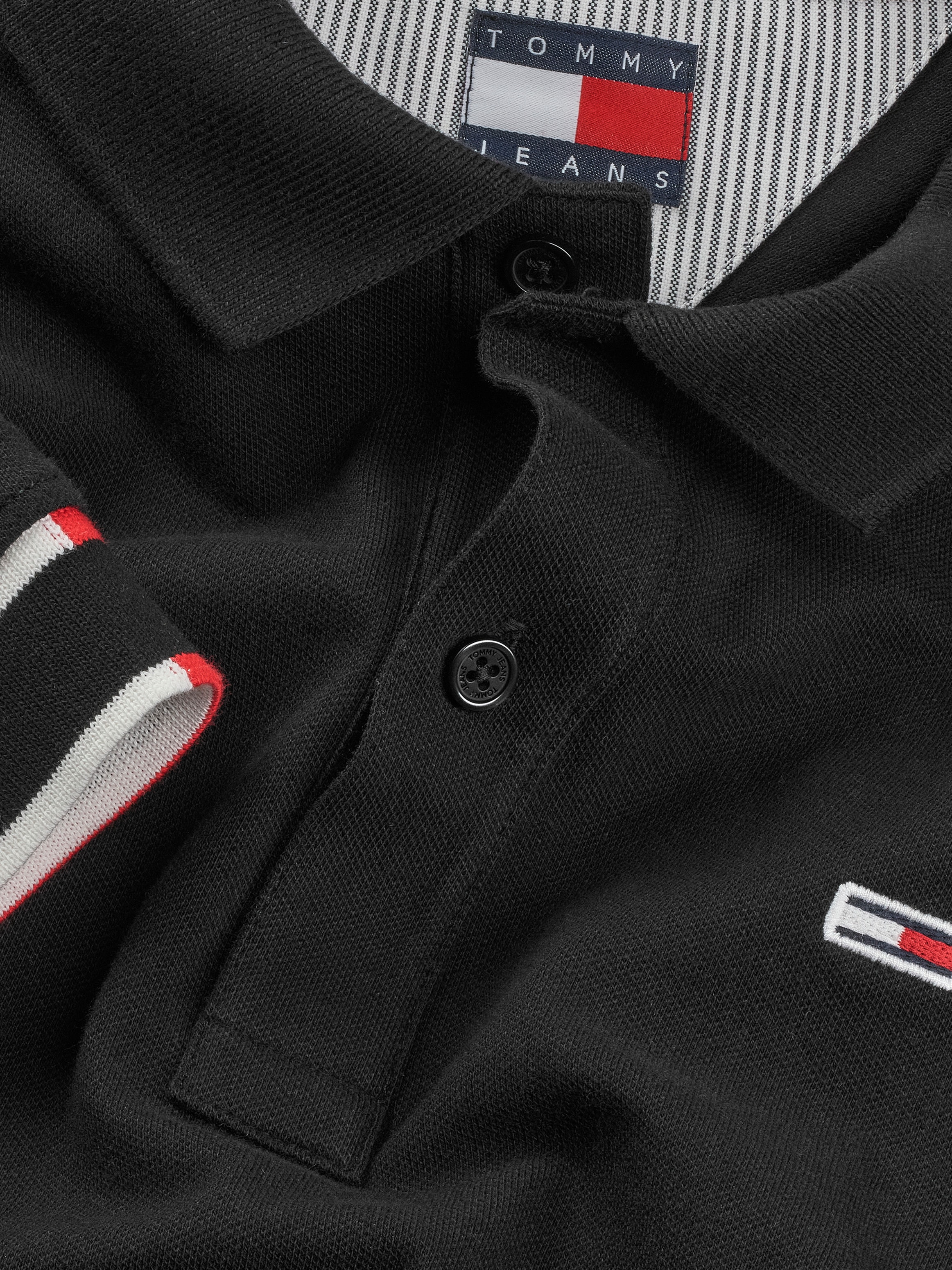 Tommy Jeans Plus Poloshirt »TJM SLIM FLAG CUFF POLO EXT«, Grosse Grössen
