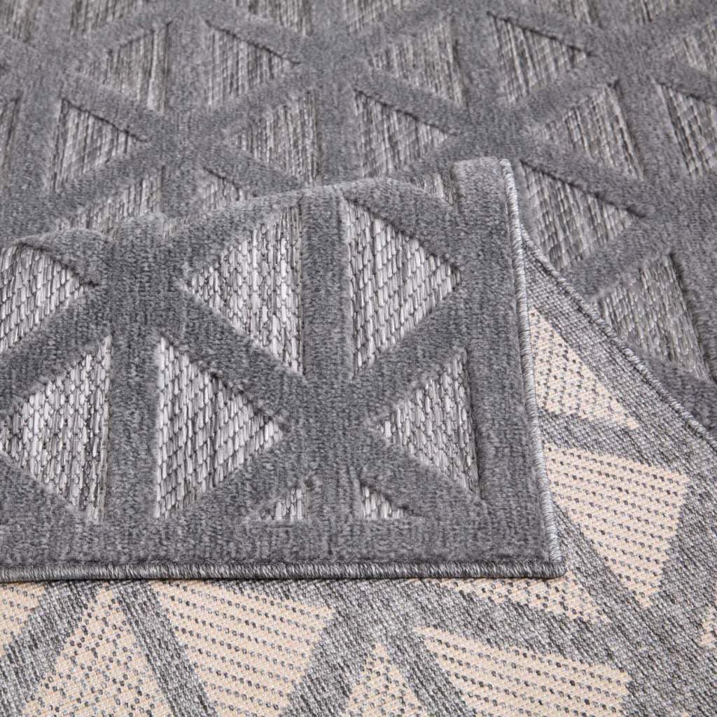 Carpet City Teppich »In-& online Flur für Santorini Outdoorteppich 446, Jelmoli-Versand rechteckig, Geo-Muster«, bestellen 3D-Effekt, | Küche, Balkon, Wetterfest & UV-beständig Terrasse