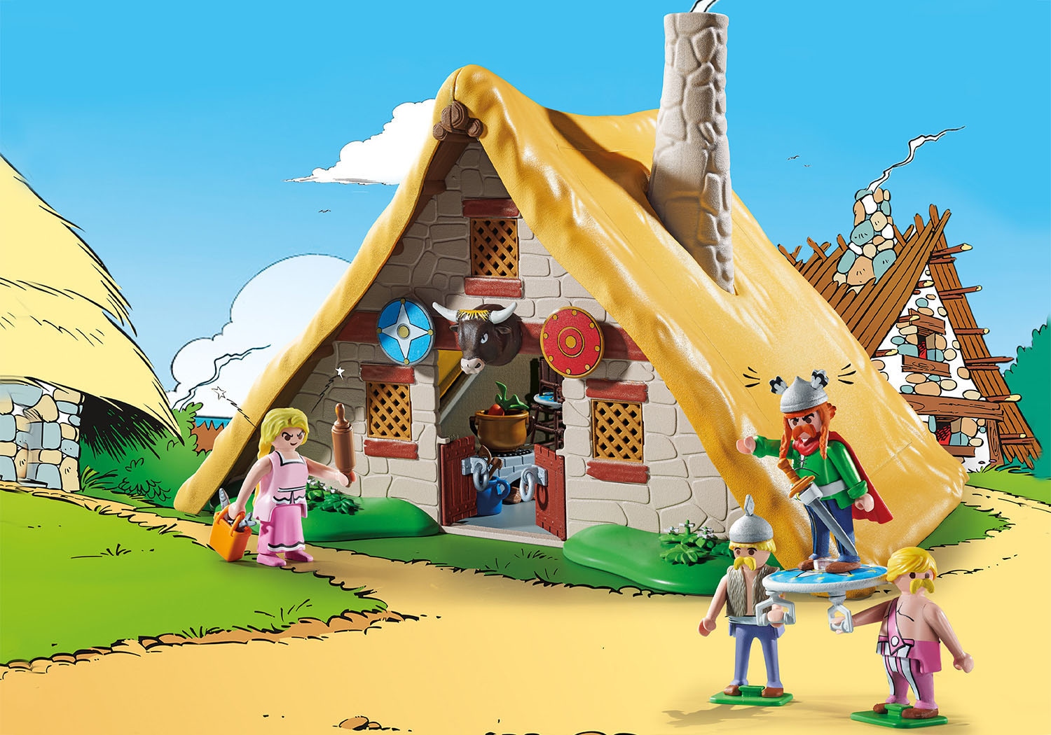 Playmobil® Konstruktions-Spielset »Hütte des Majestix (70932), Asterix«, (110 St.), Made in Germany