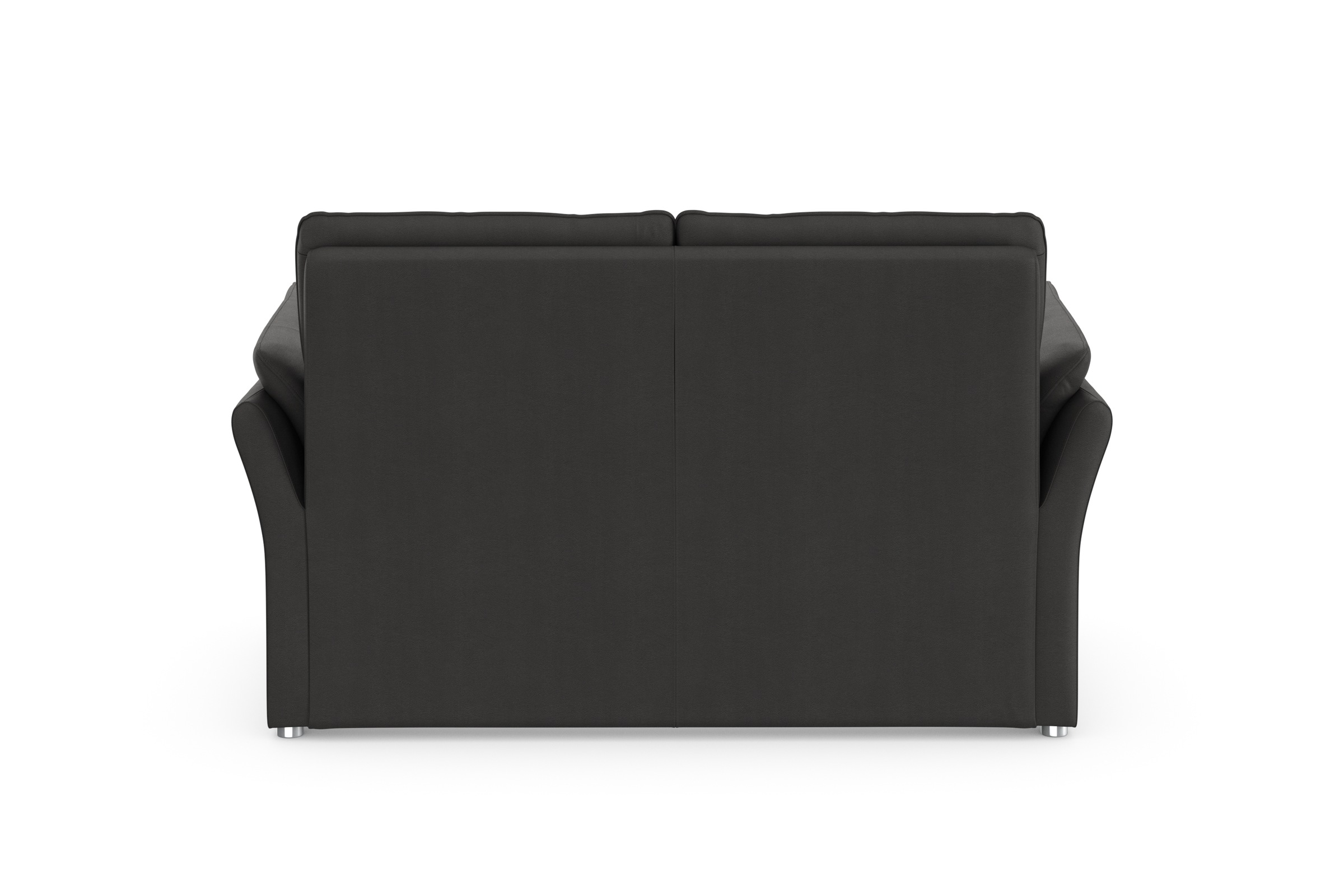 DOMO collection 2-Sitzer »Pina, schmale Armlehnen, mit Federkern, kompakt & elegant«, Hoher Sitzkomfort, Luxus-Microfaser Lederoptik, grau, Breite 159 cm