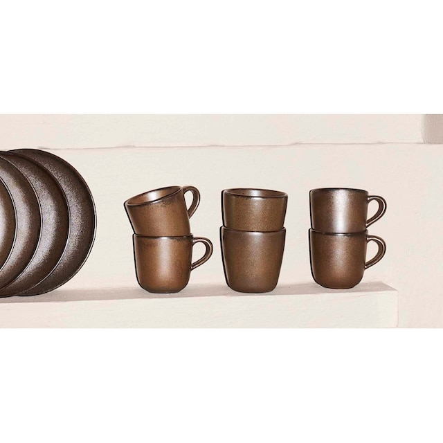 aida RAW Tasse »Metallic Brown«, (Set, 6 tlg.), 20 cl, 6-teilig online  kaufen | Jelmoli-Versand