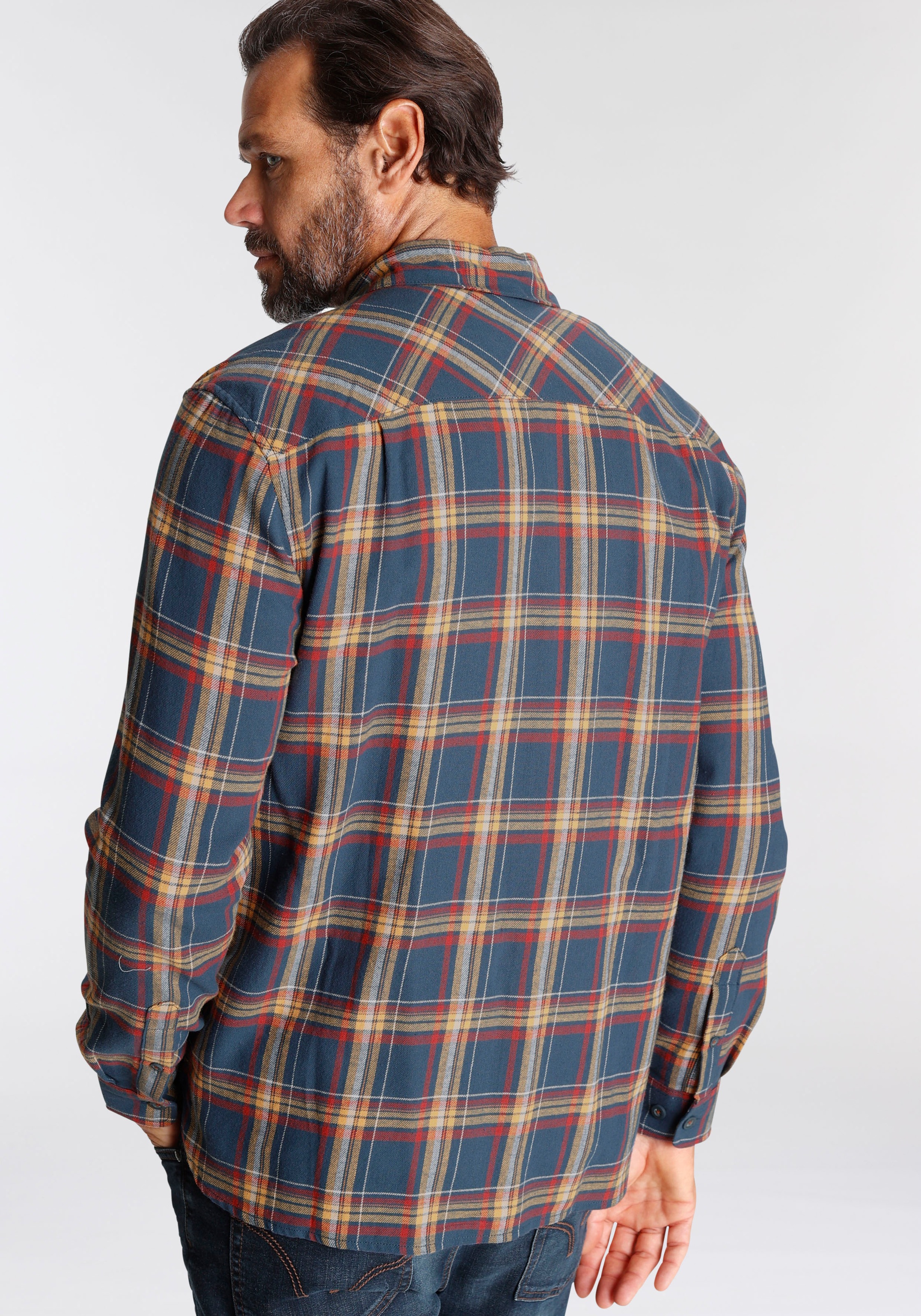 Man's World Flanellhemd, mit Brusttaschen