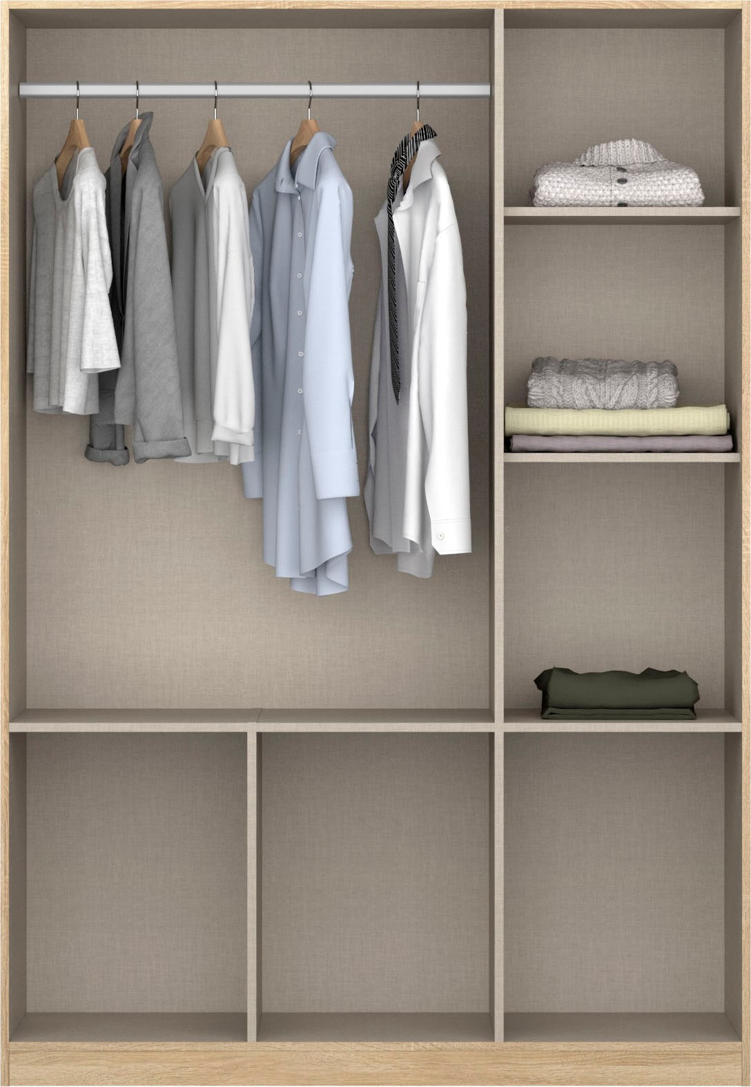 rauch Drehtürenschrank »Kleiderschrank Schrank Garderobe Schlafzimmerschrank CELLE«, in 4 Breiten und 2 Höhen, optional mit Schubkästen MADE IN GERMANY