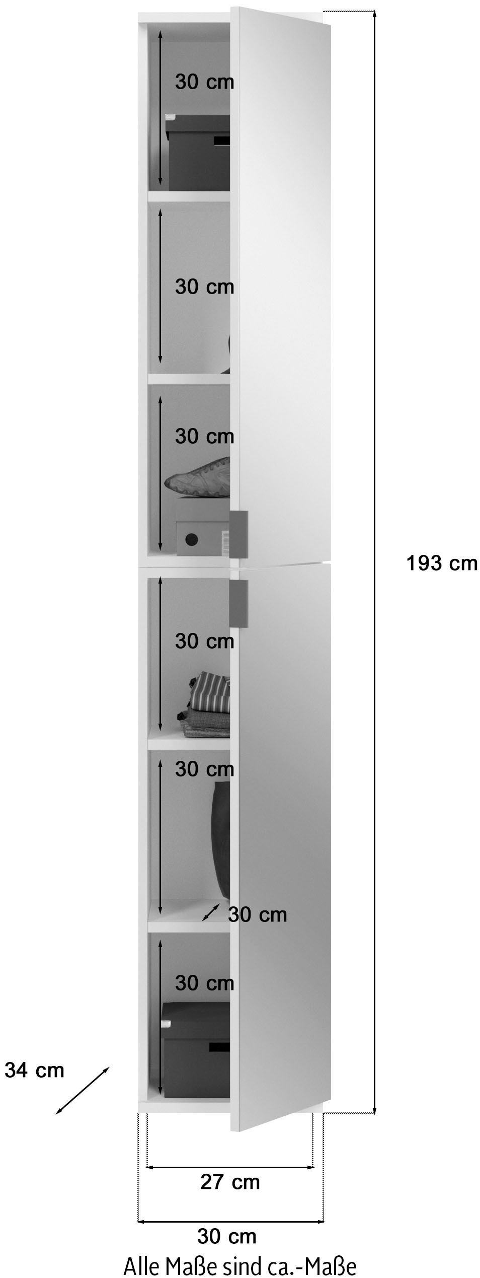 INOSIGN Spiegelschrank »Garderobenschrank«, Diele, Flur, Spiegelschrank, Schranksystem, Garderobenmöbel