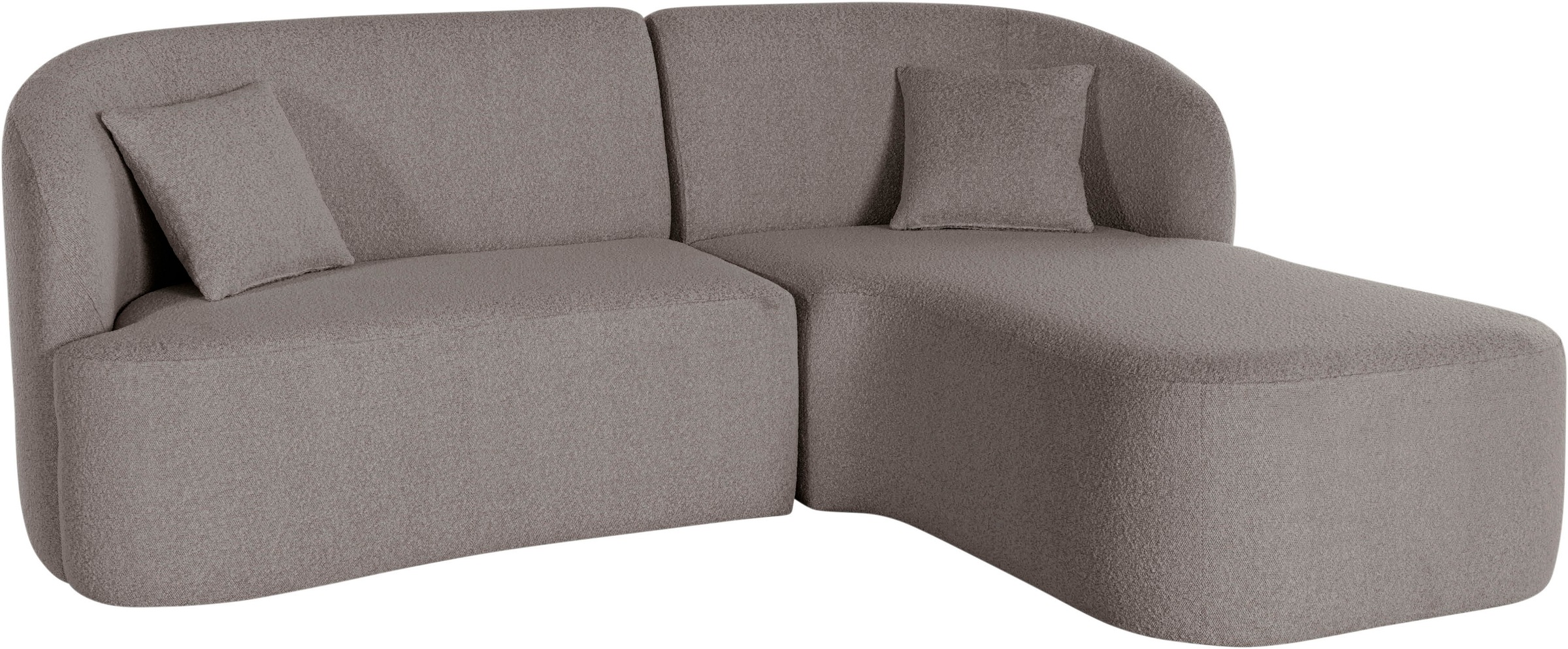 LeGer Home by Lena Gercke Ecksofa »Dilara L-Form«, gerundete Rückenlehne und Front, in 3 Bezugsqualitäten