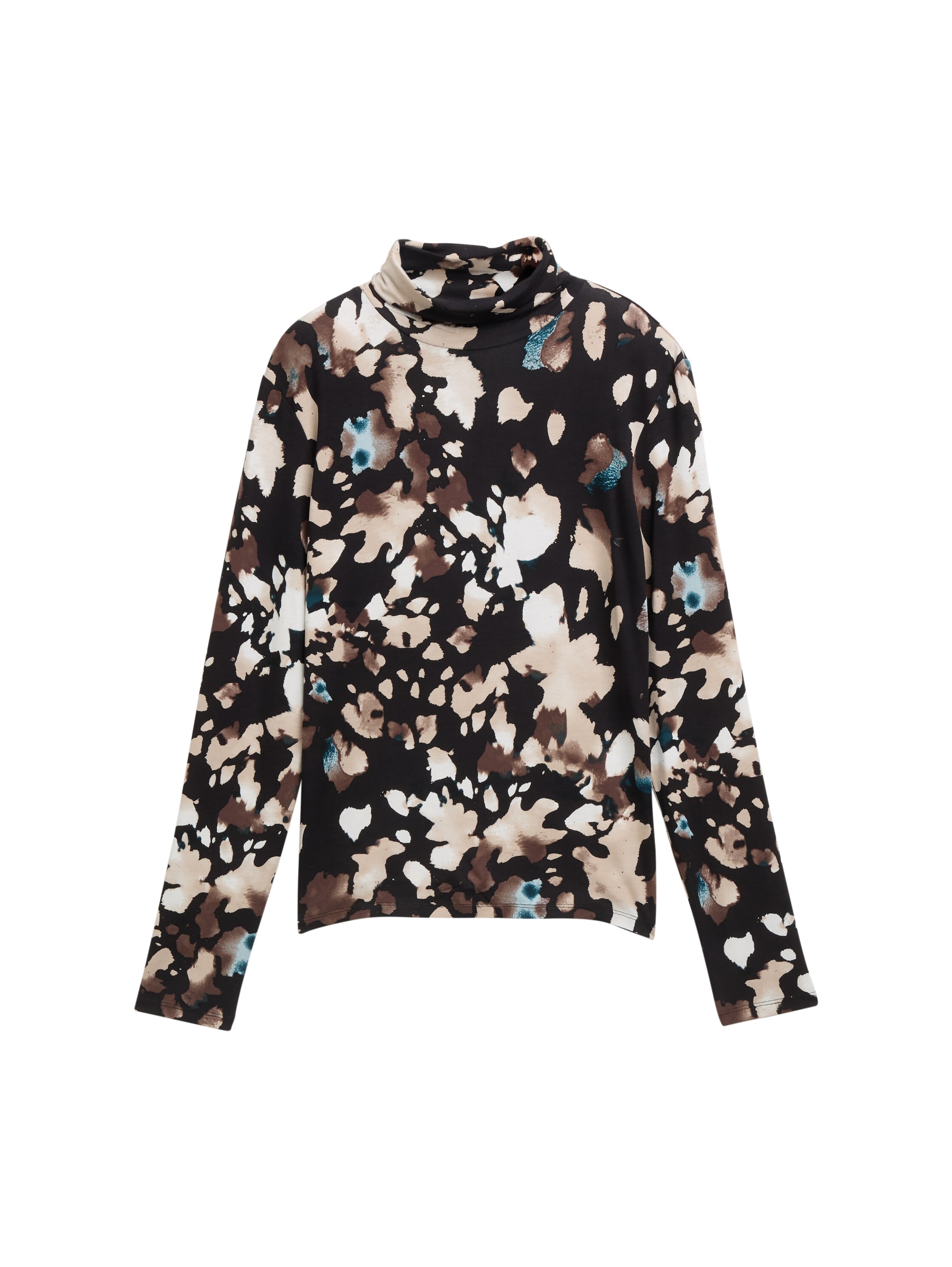 TOM TAILOR Denim Rollkragenshirt, mit All-Over Print